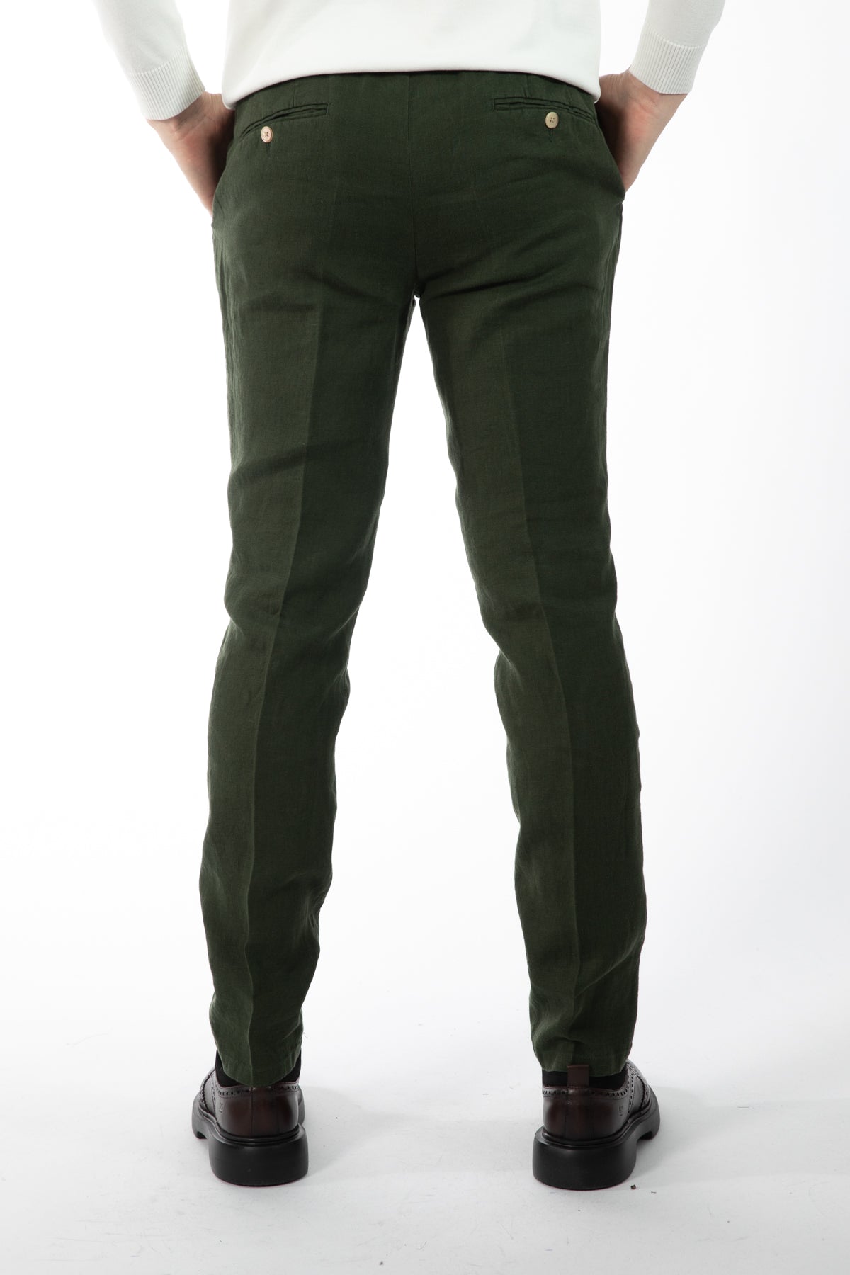 PANTALONI CASUAL SLIM FIT D'S DAMAT - Kaki