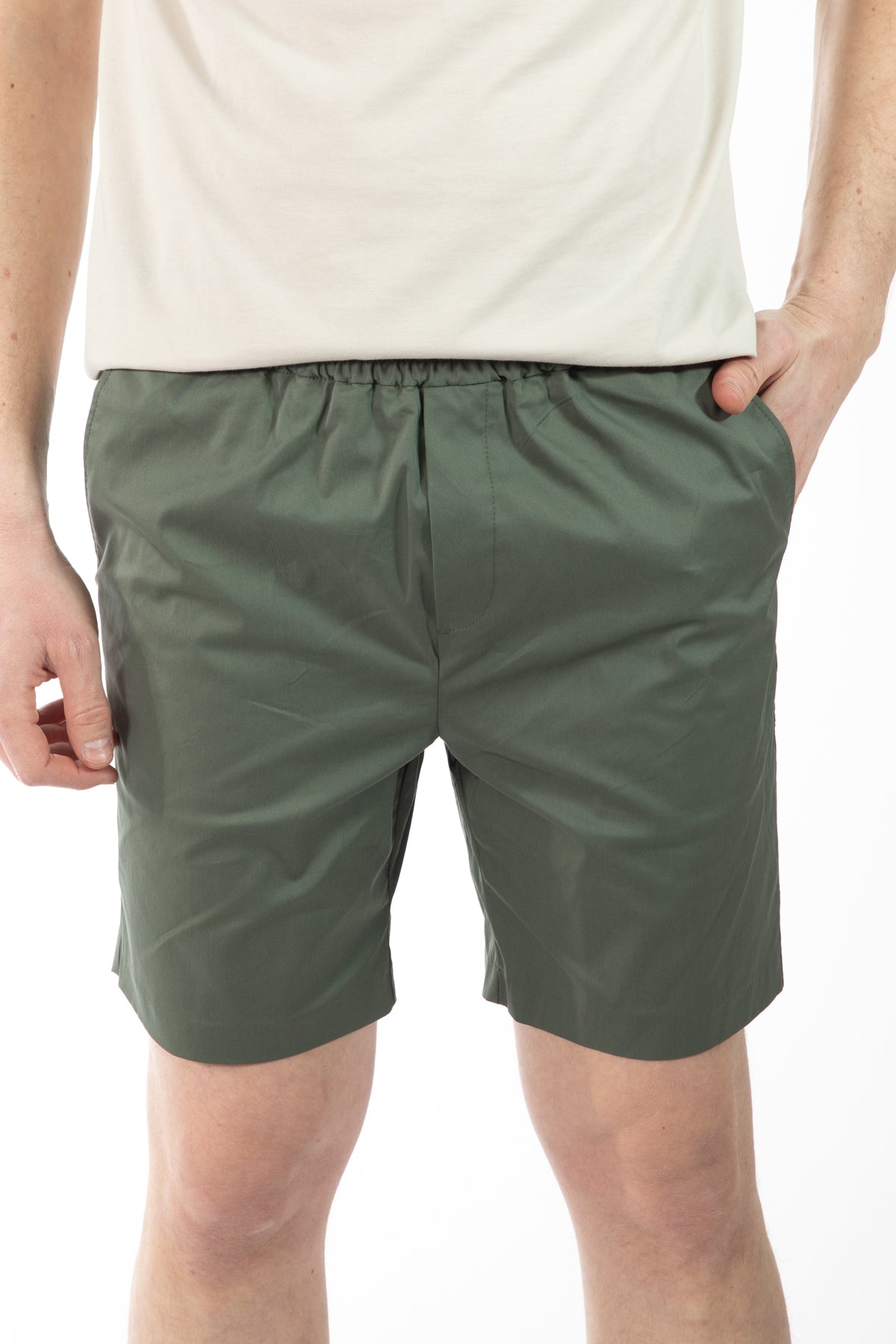 PANTALONI SCURTI REGULAR FIT D'S DAMAT - Kaki