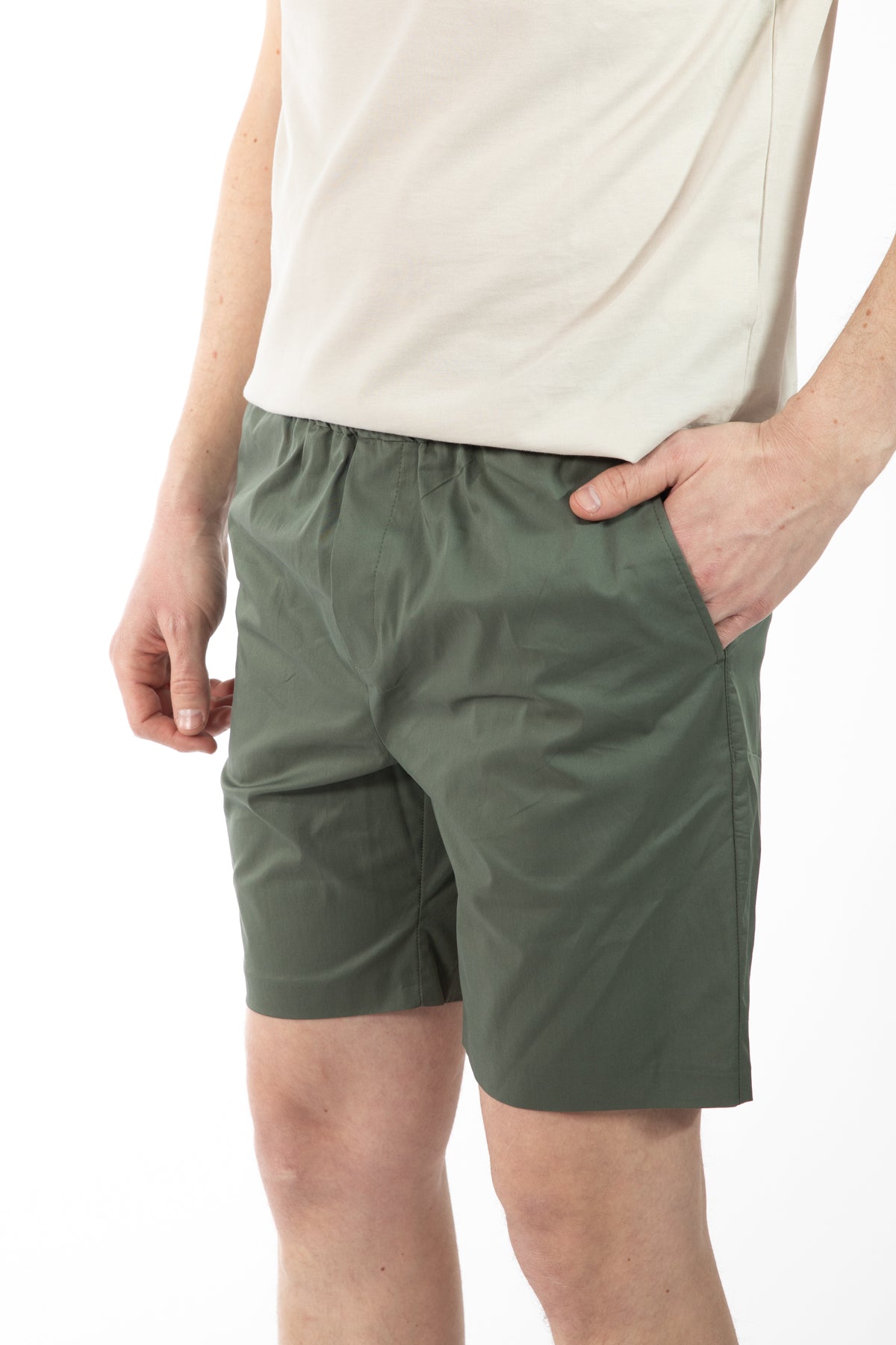 PANTALONI SCURTI REGULAR FIT D'S DAMAT - Kaki