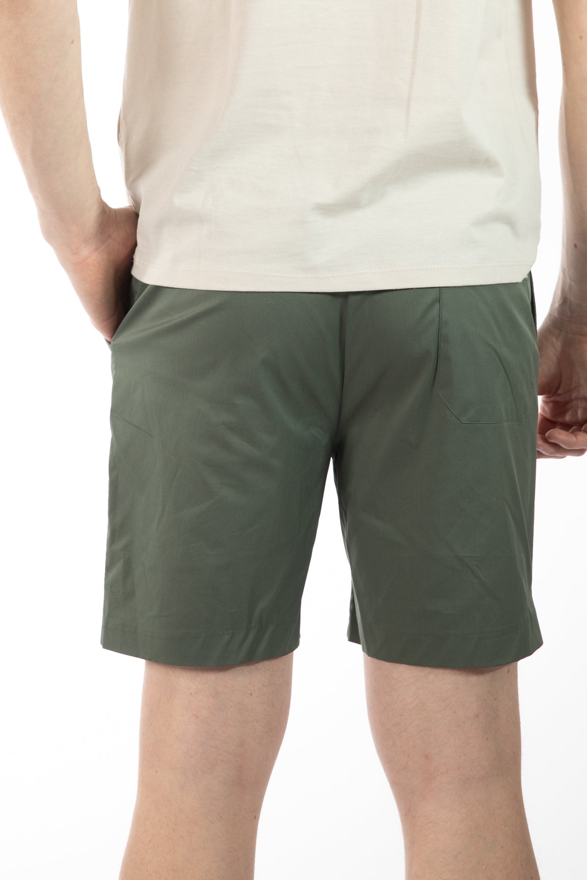 PANTALONI SCURTI REGULAR FIT D'S DAMAT - Kaki