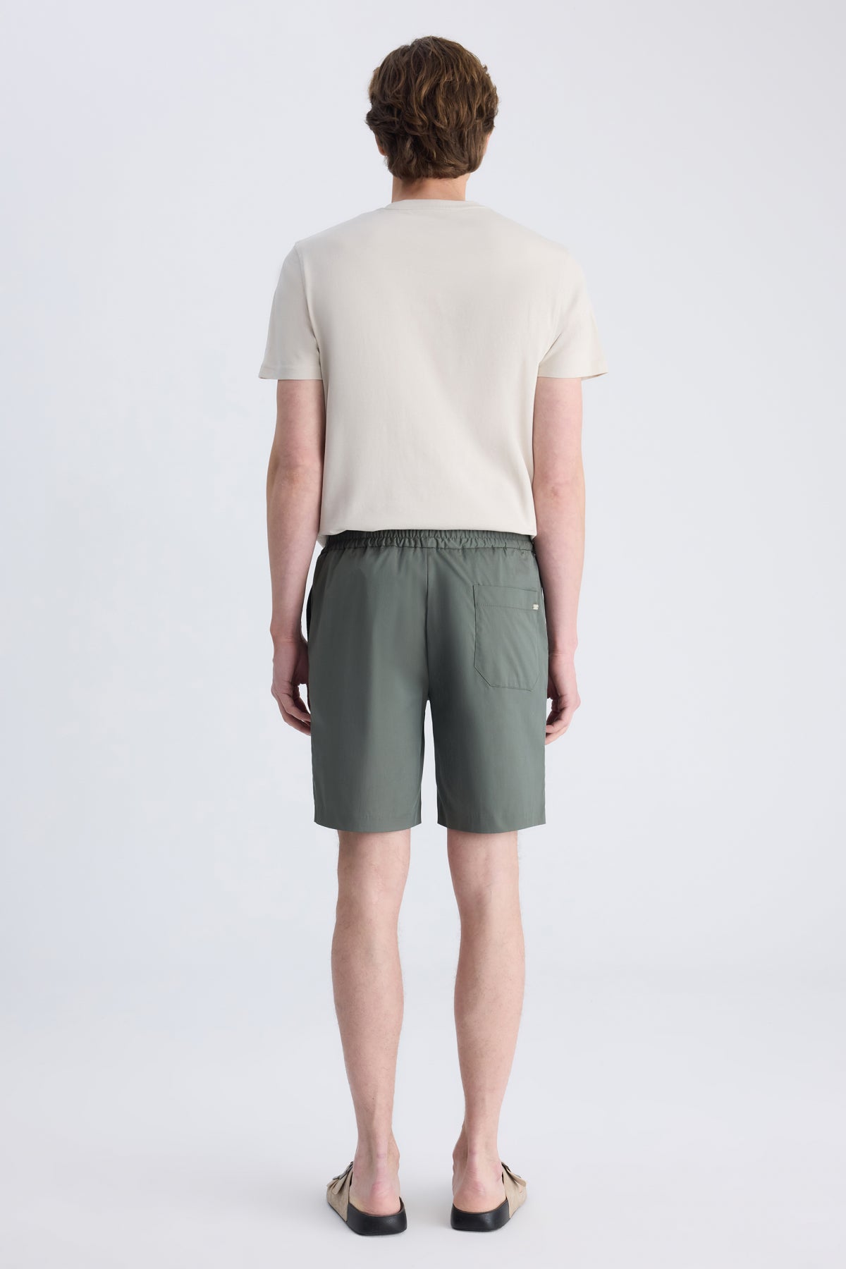 PANTALONI SCURTI REGULAR FIT D'S DAMAT - Kaki