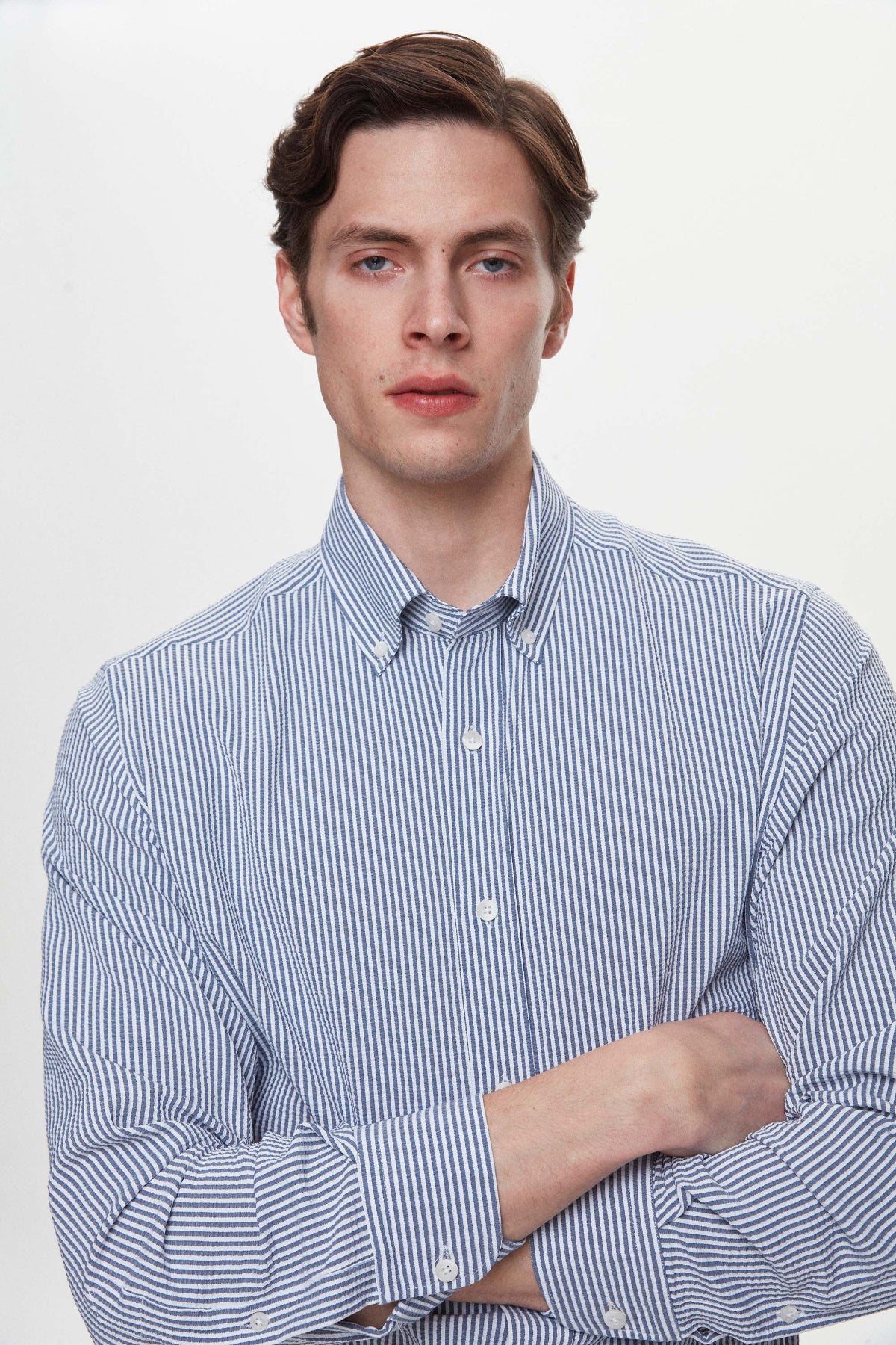 CAMASA CU DUNGI REGULAR FIT D'S DAMAT - Bleumarin