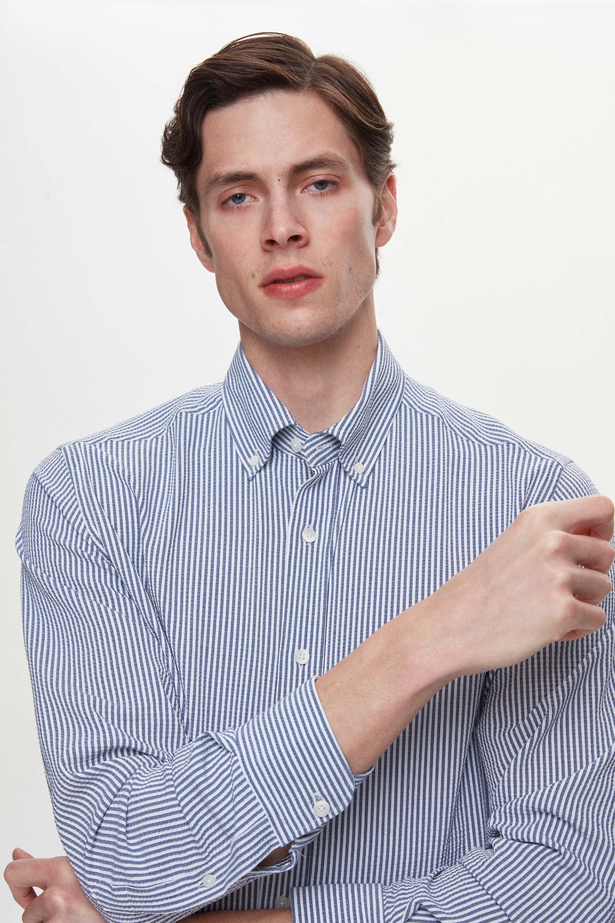 CAMASA CU DUNGI REGULAR FIT D'S DAMAT - Bleumarin