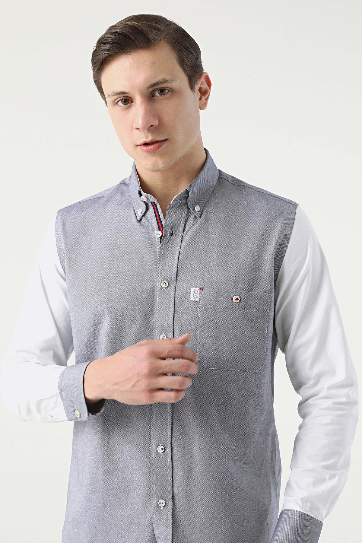 CAMASA CASUAL SLIM FIT D'S DAMAT - Bleumarin