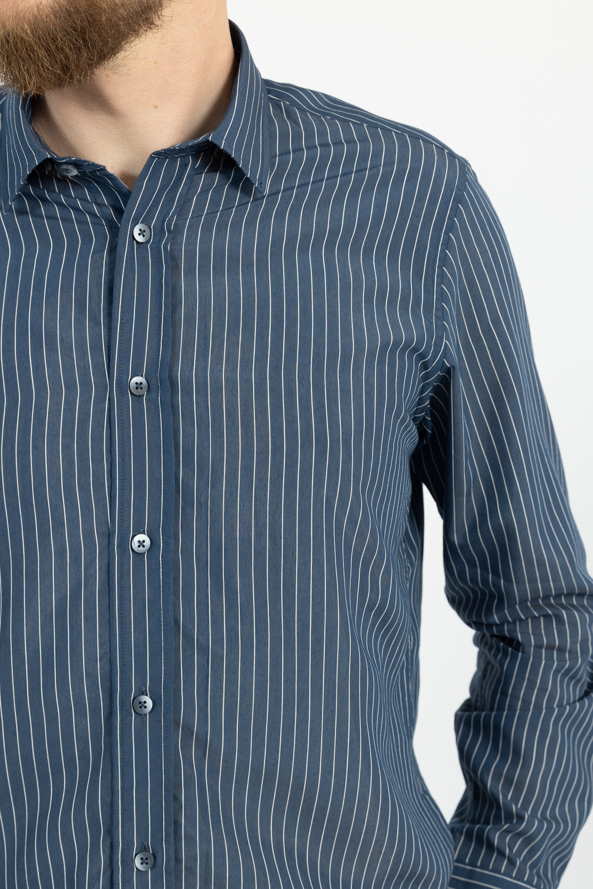 CAMASA CASUAL REGULAR FIT D'S DAMAT - Bleumarin