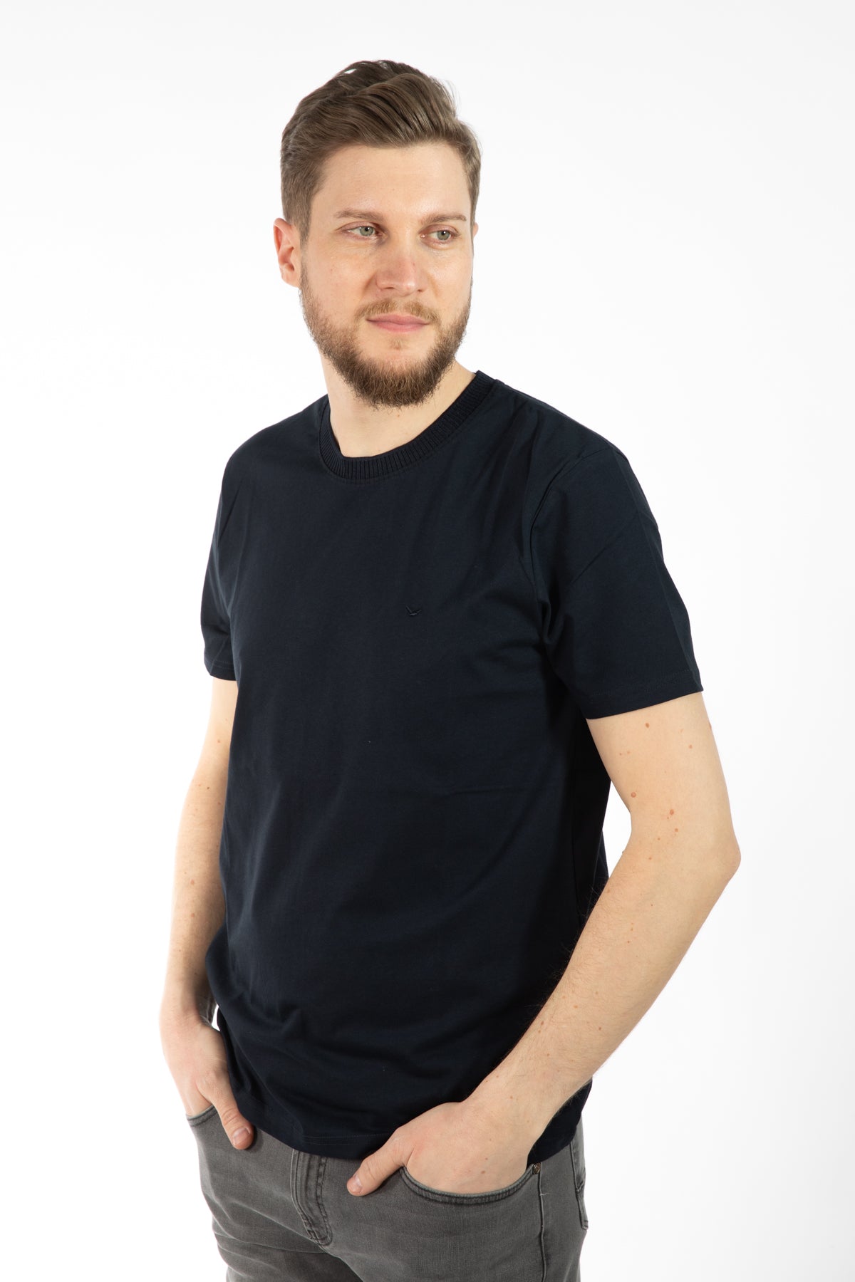 TRICOU REGULAR FIT D'S DAMAT - Bleumarin