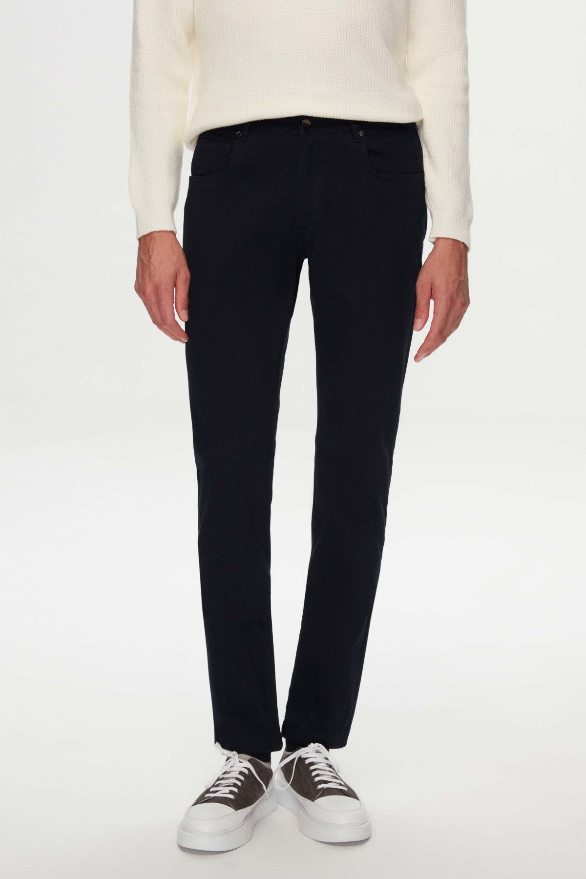 PANTALONI SLIM FIT D'S DAMAT - Bleumarin