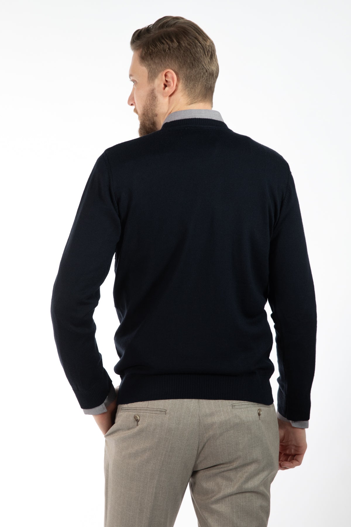PULOVER REGULAR FIT D'S DAMAT - Bleumarin