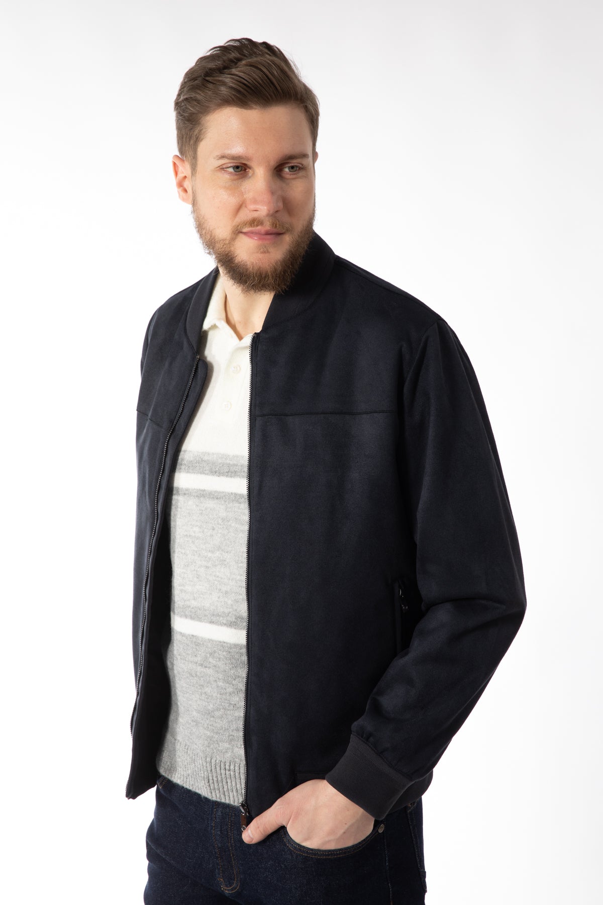 GEACA REGULAR FIT D'S DAMAT - Bleumarin