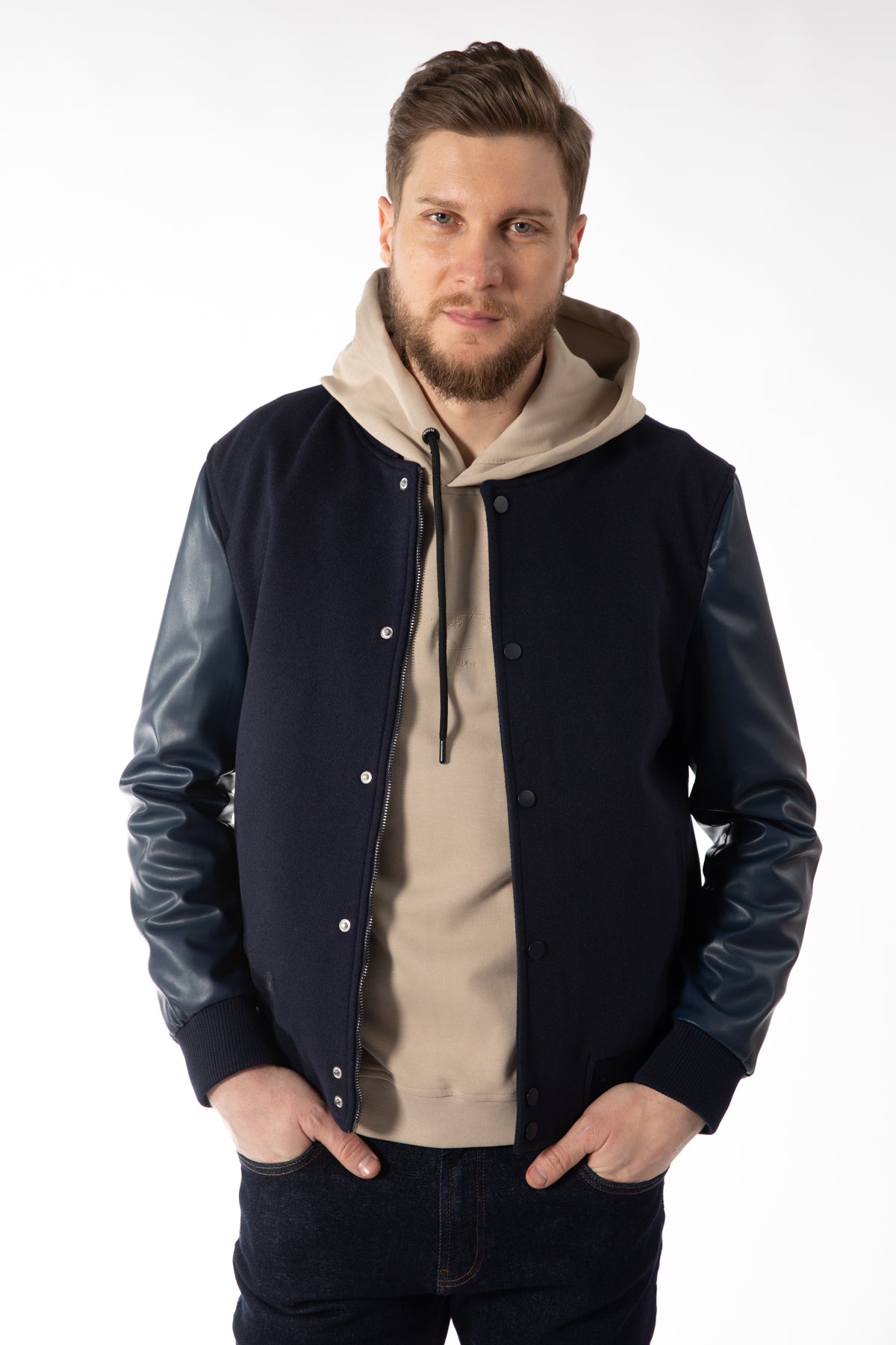 GEACA REGULAR FIT D'S DAMAT - Bleumarin