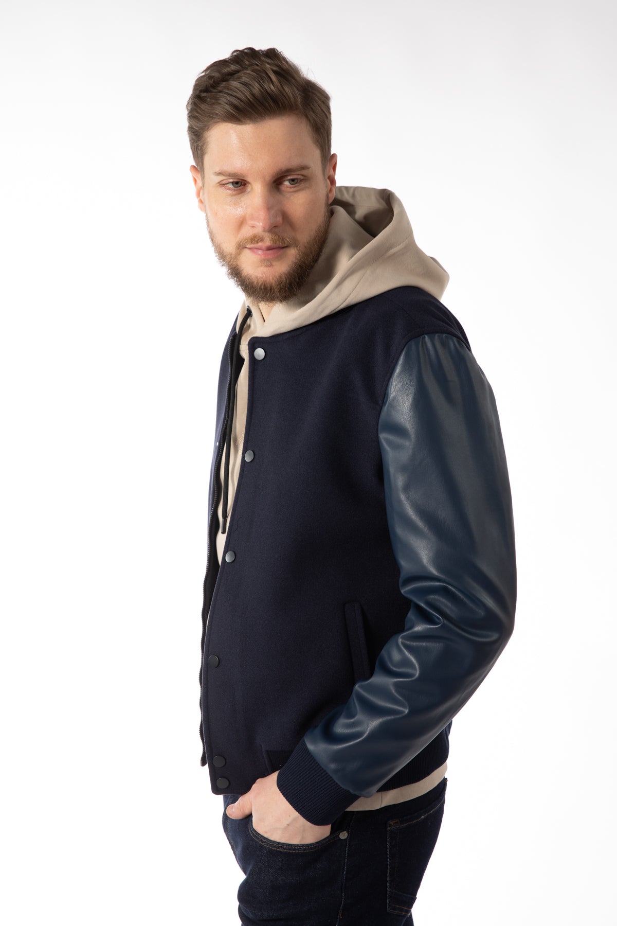 GEACA REGULAR FIT D'S DAMAT - Bleumarin