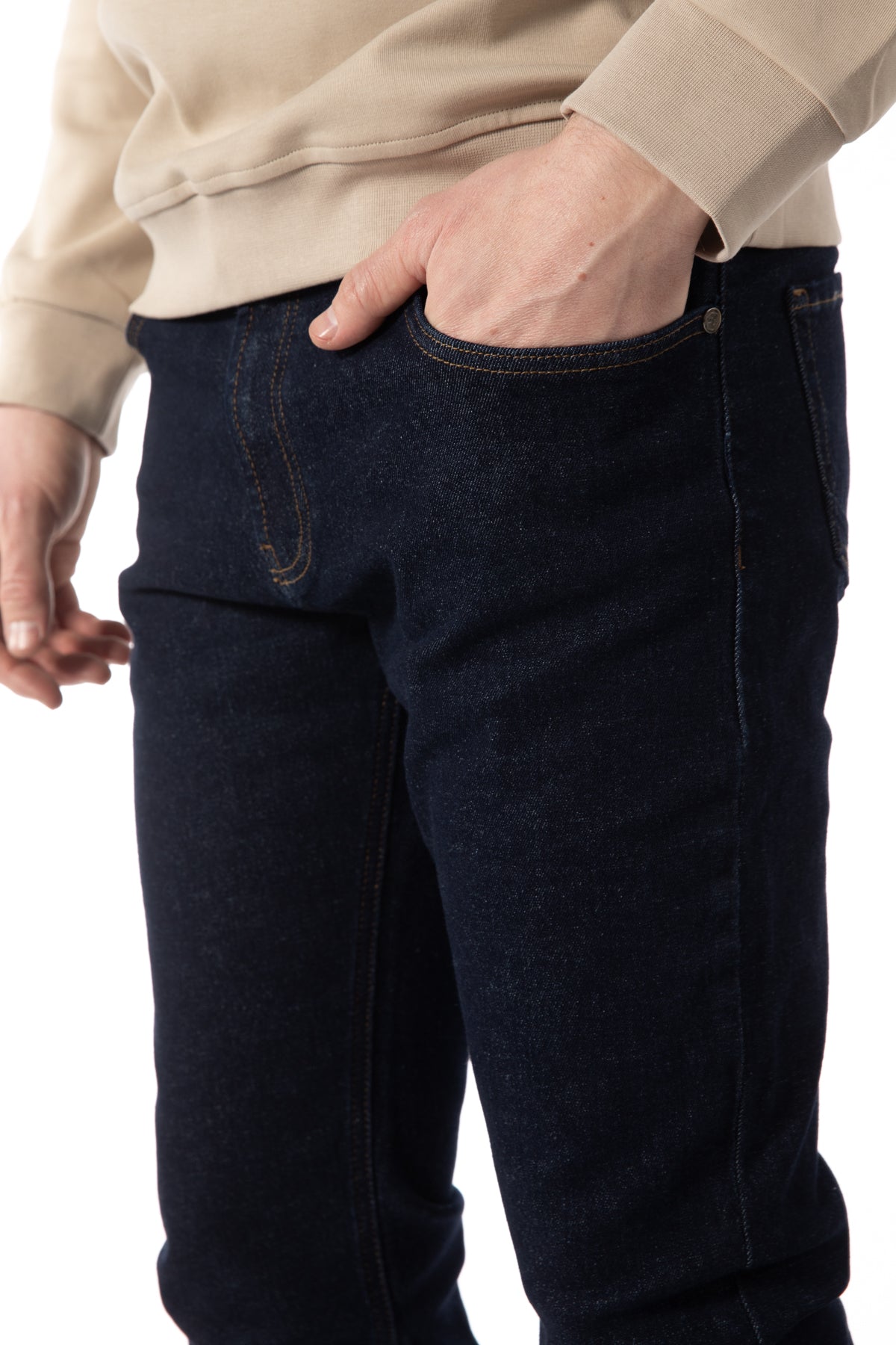 BLUGISTRI SLIM FIT D'S DAMAT - Bleumarin