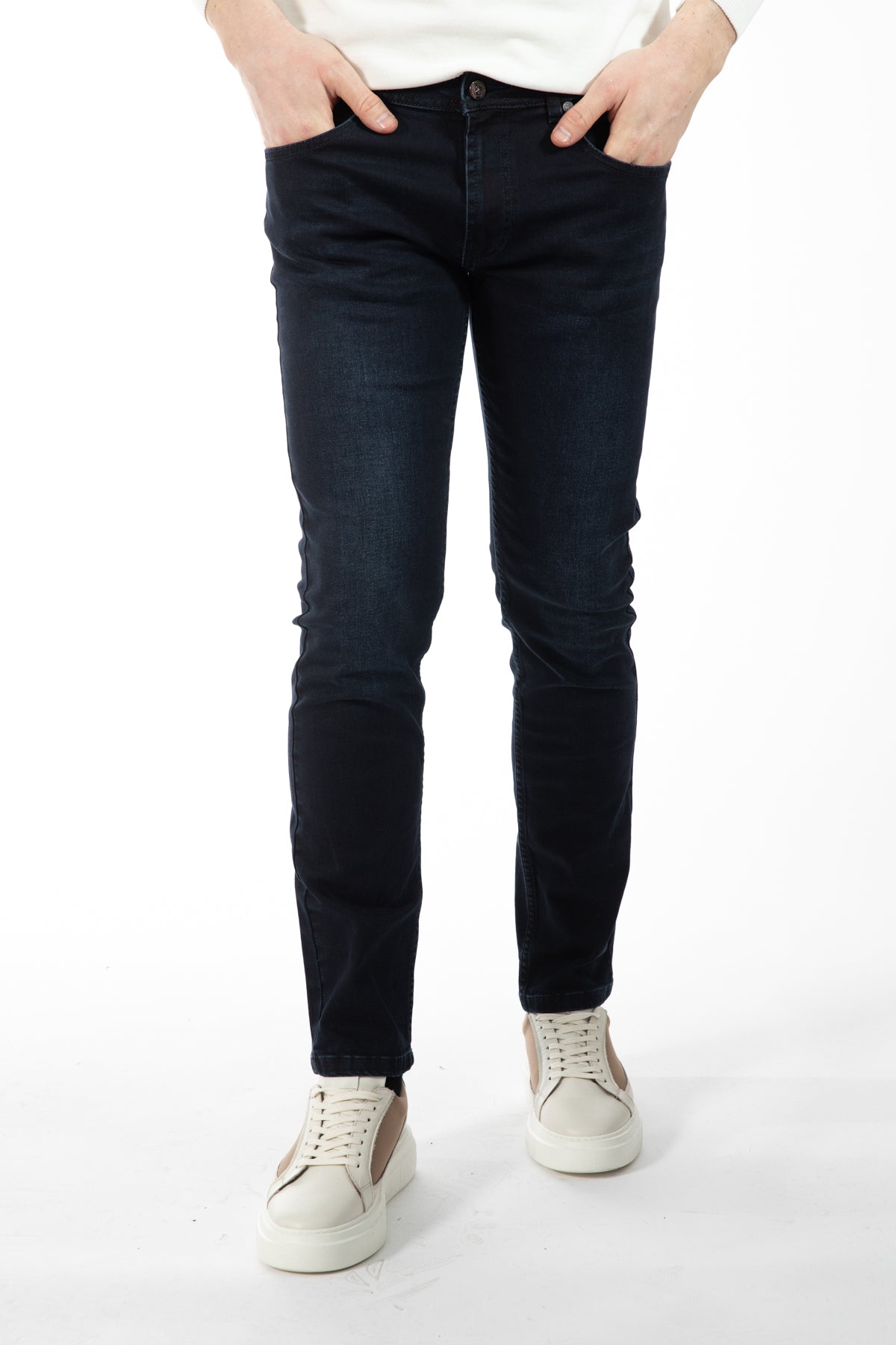 BLUGI SLIM FIT D'S DAMAT - Bleumarin