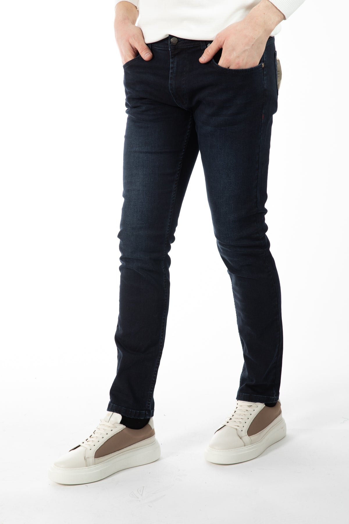 BLUGI SLIM FIT D'S DAMAT - Bleumarin