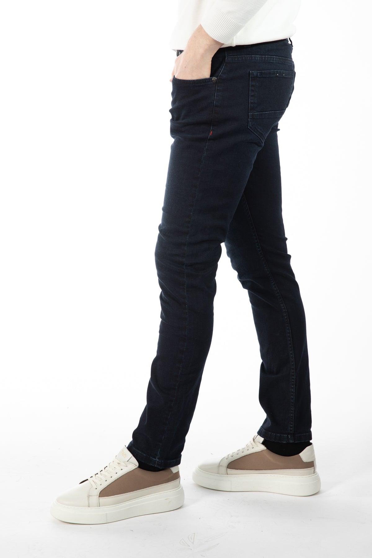 BLUGI SLIM FIT D'S DAMAT - Bleumarin
