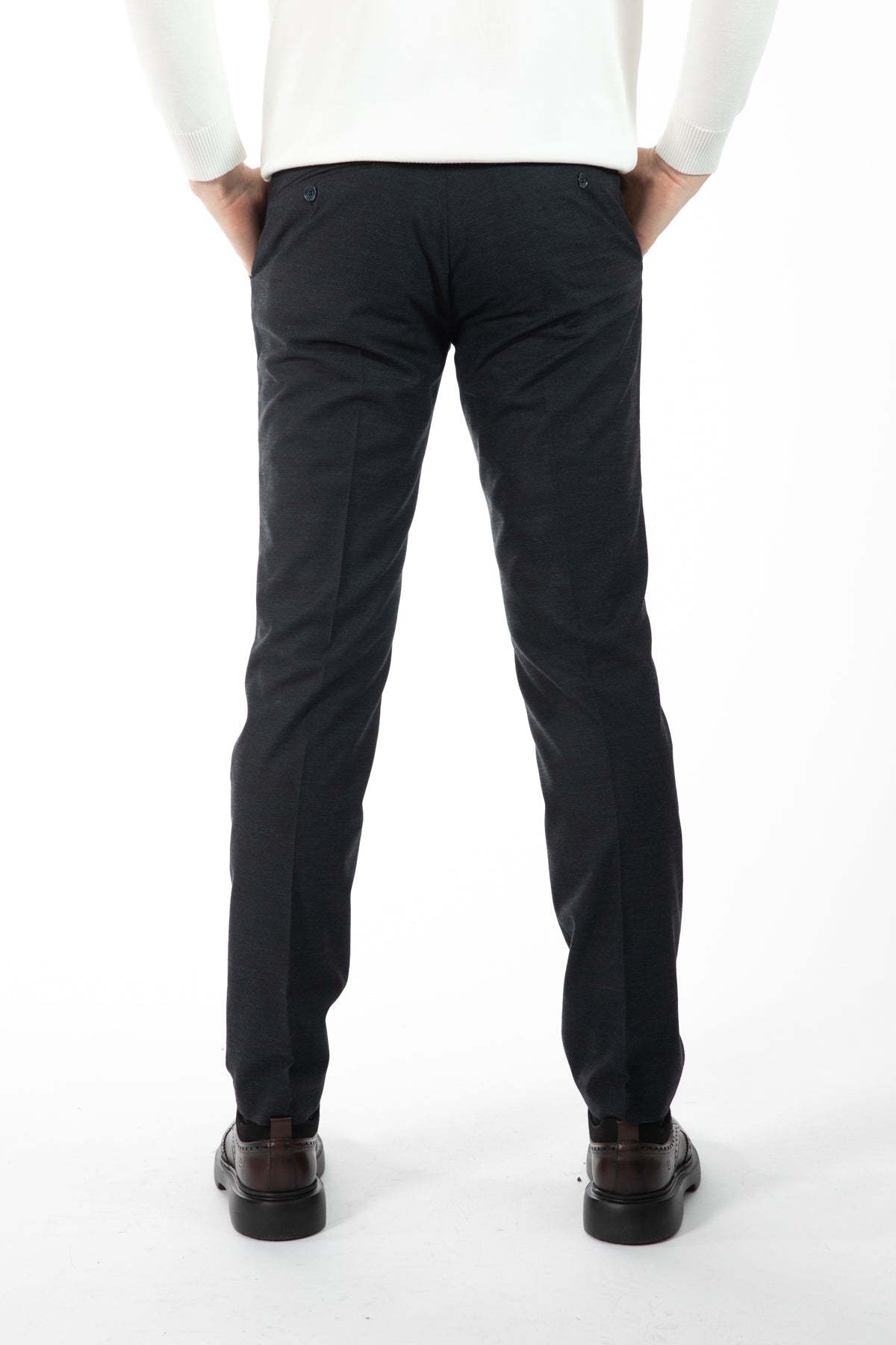 PANTALONI SLIM FIT D'S DAMAT - Bleumarin