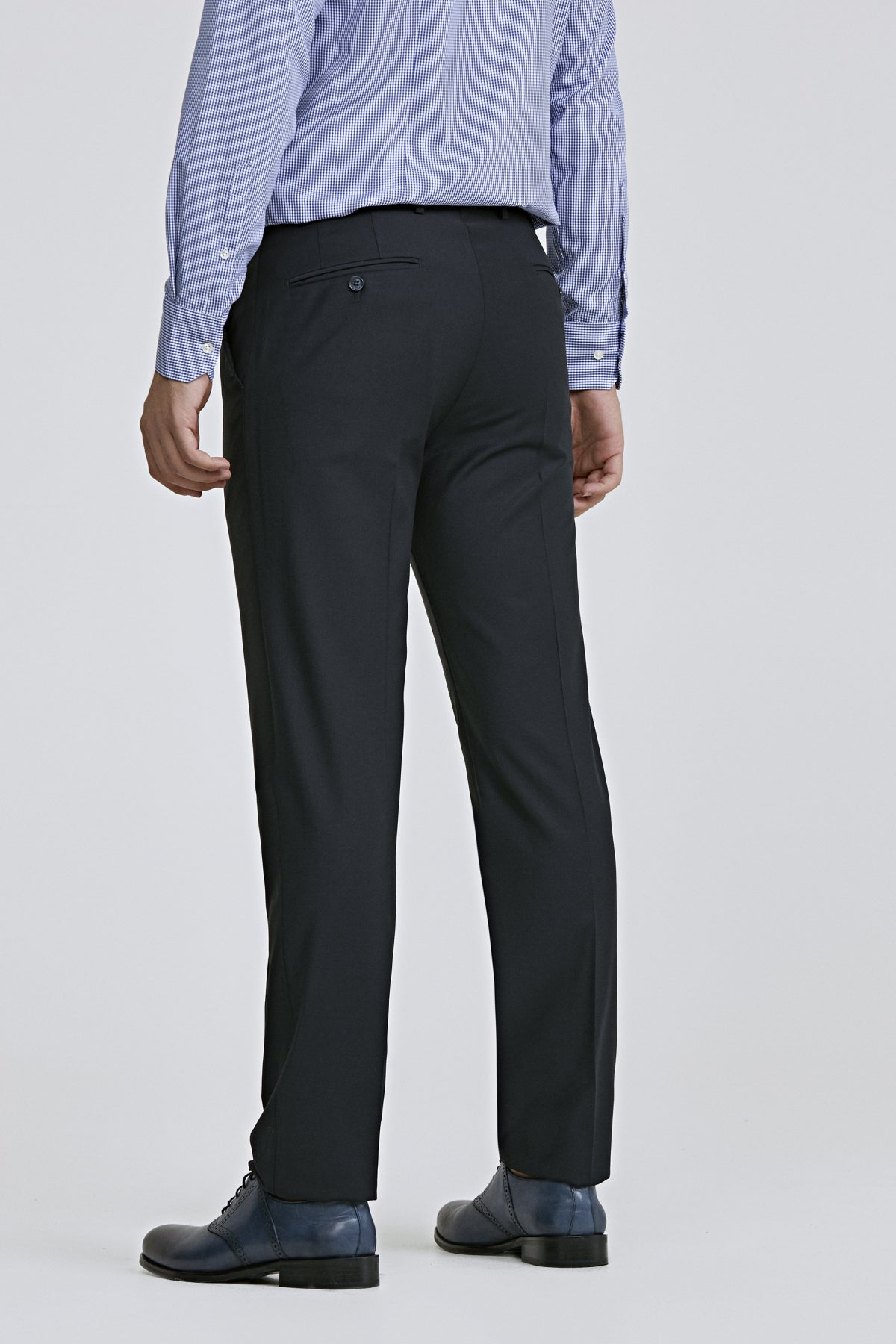 PANTALONI D'S DAMAT REGULAR FIT - Bleumarin