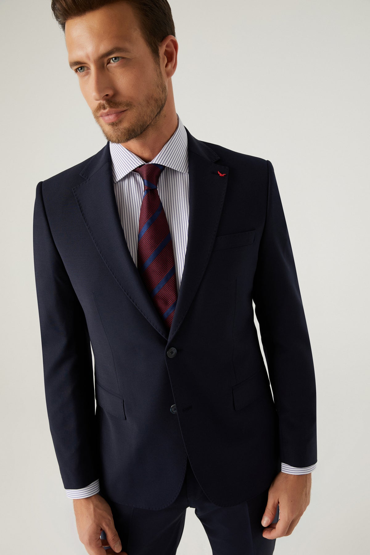 COSTUM D'S DAMAT SLIM FIT - Bleumarin