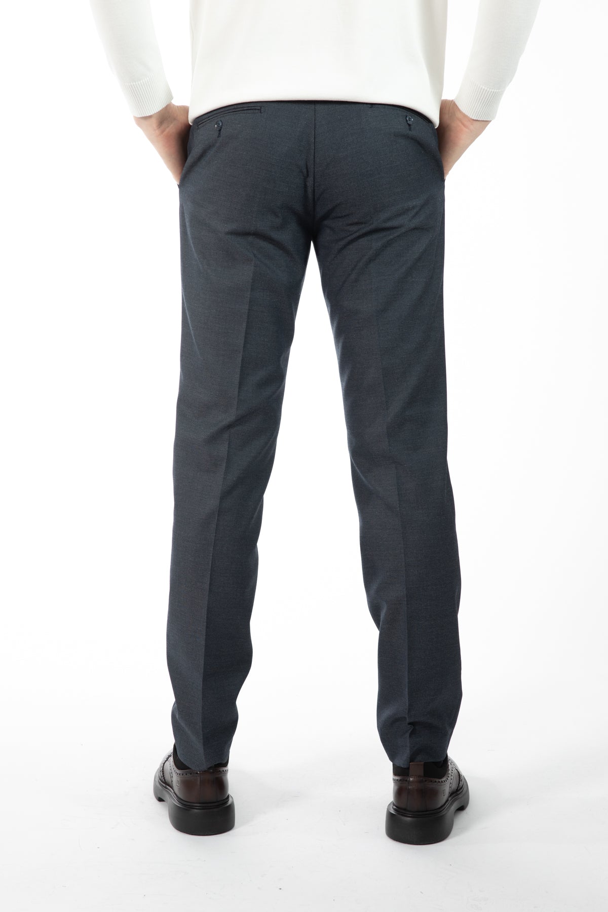 PANTALONI SLIM FIT D'S DAMAT - Bleumarin