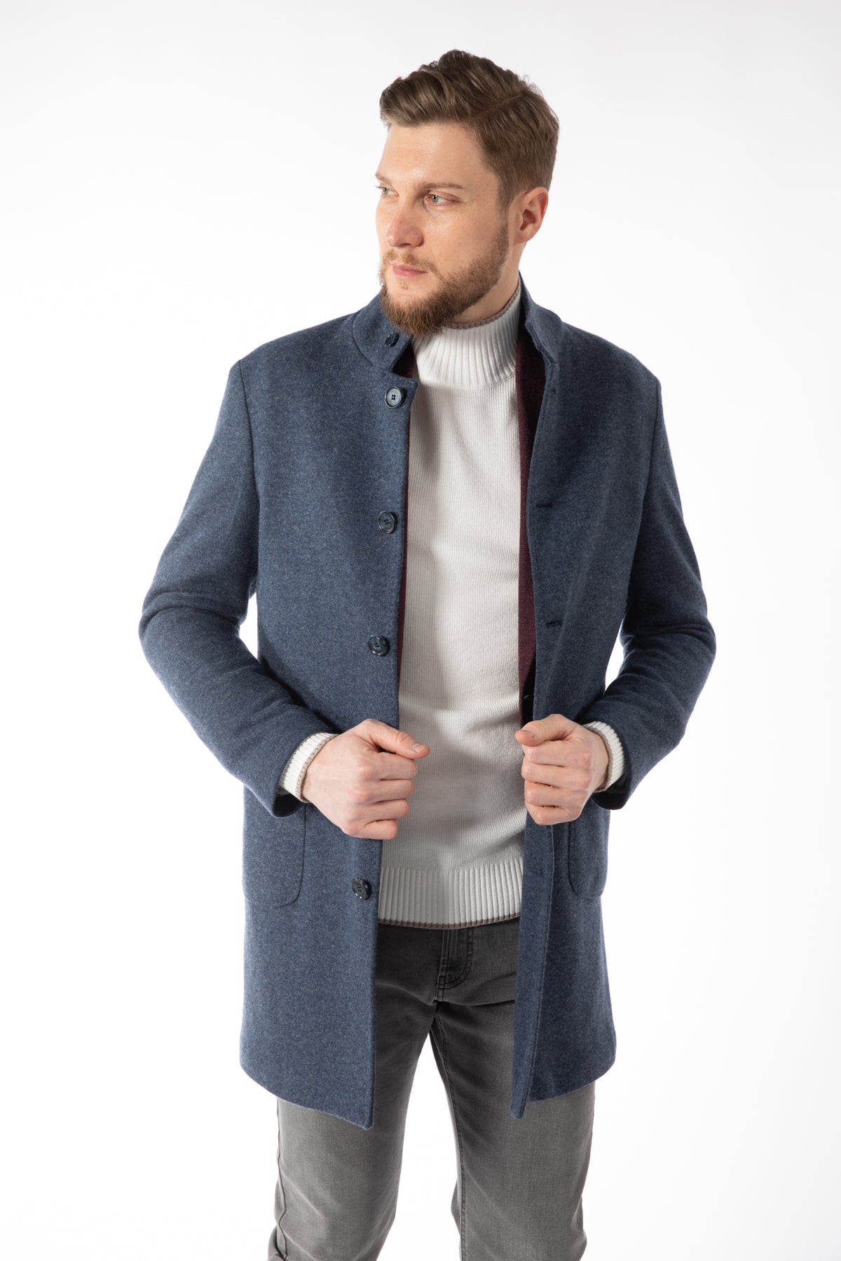 PALTON SLIM FIT D'S DAMAT - Bleumarin