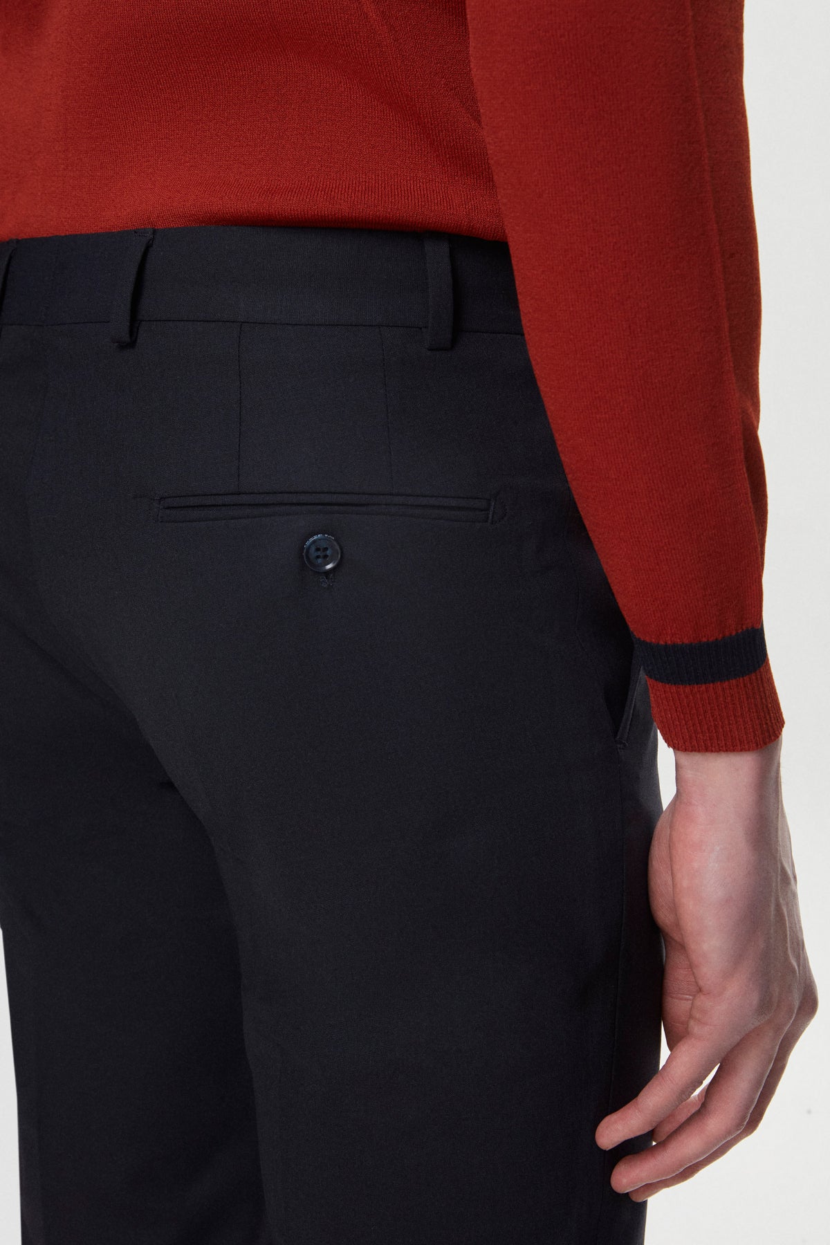 PANTALONI D'S DAMAT SLIM FIT - Bleumarin
