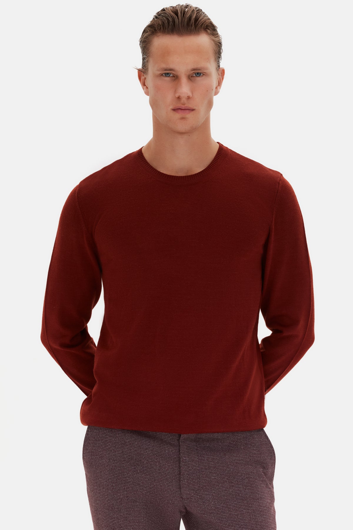 PULOVER REGULAR FIT D'S DAMAT - Cărămiziu