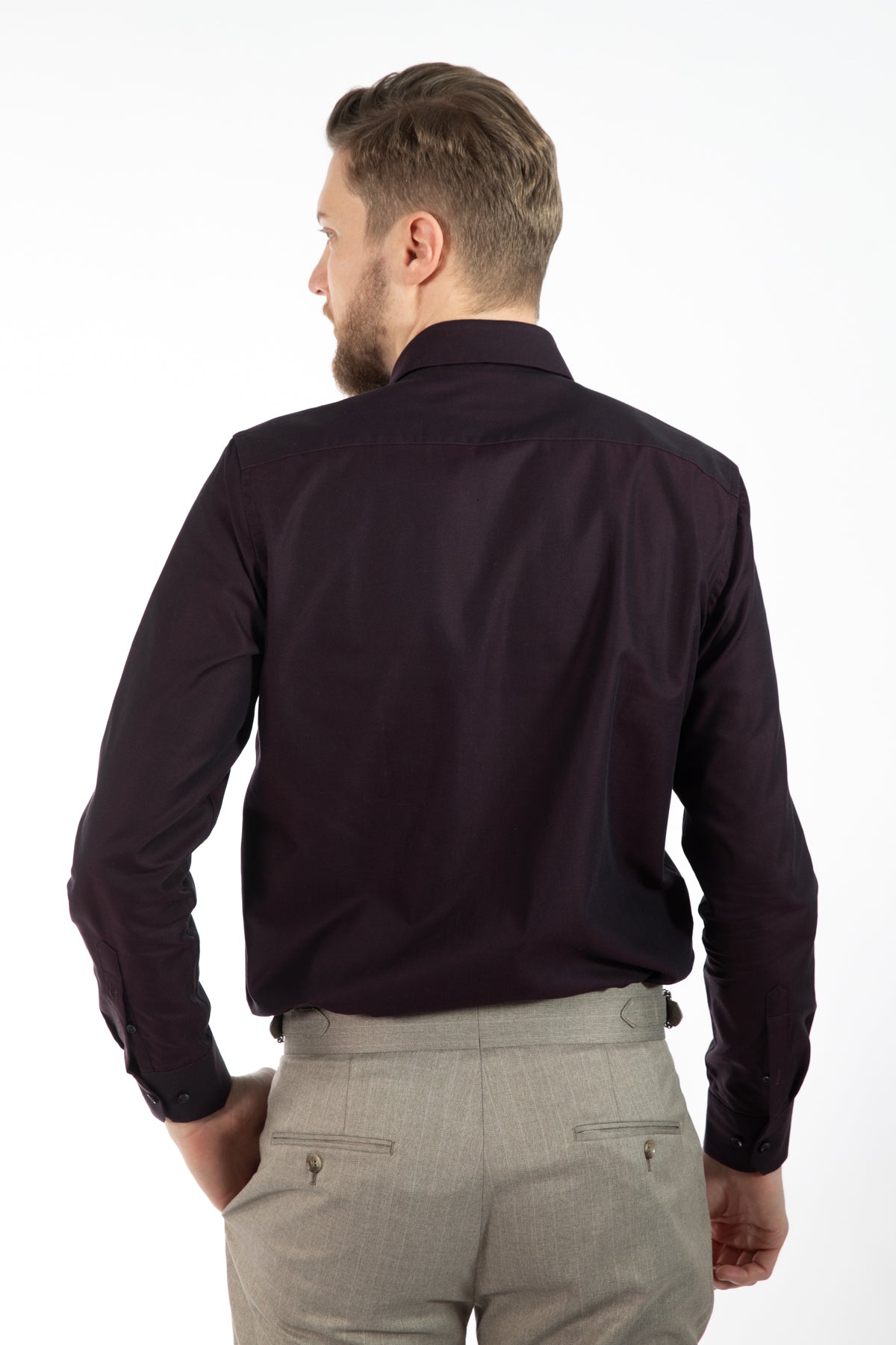 CAMASA SLIM FIT D'S DAMAT - Prună