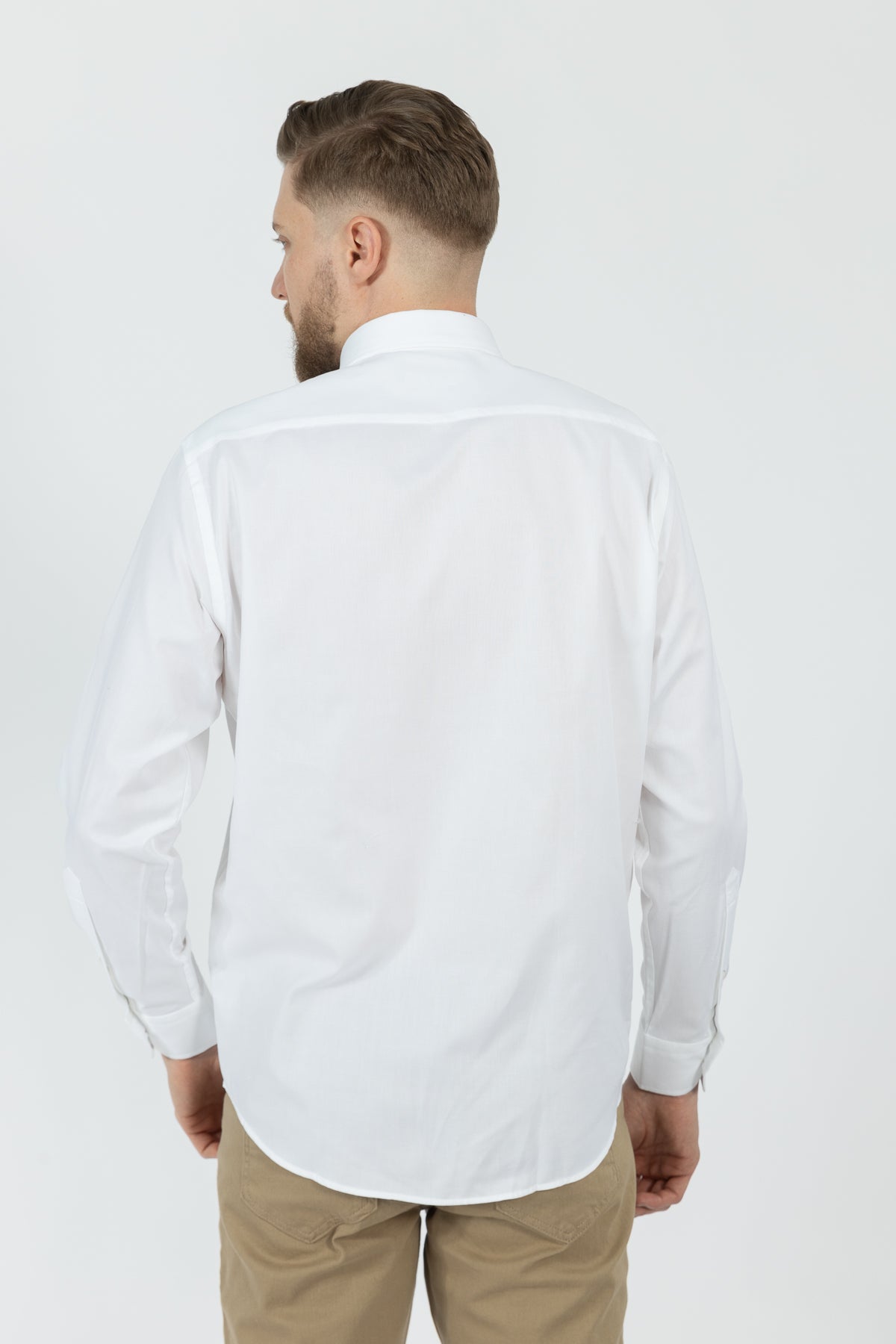 CAMASA CASUAL SLIM FIT D'S DAMAT - Alb
