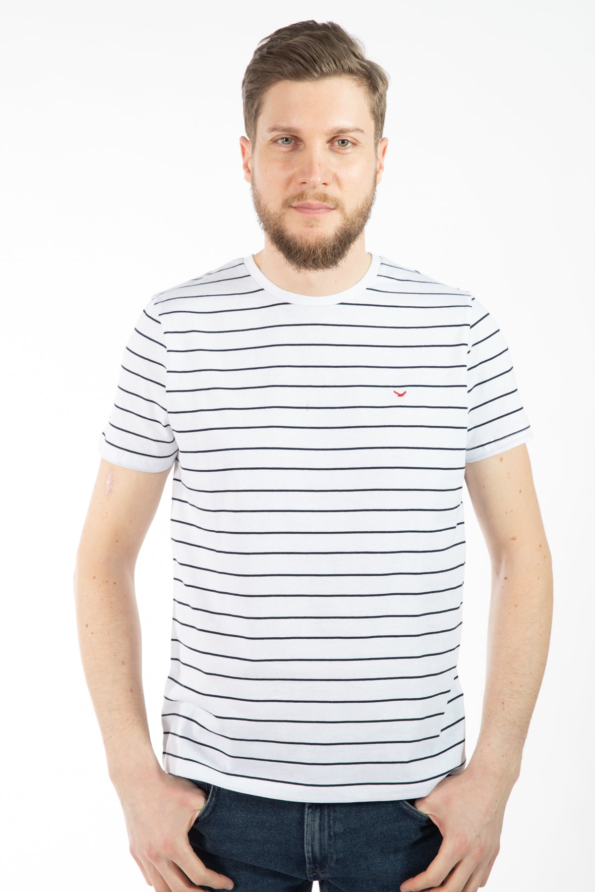 TRICOU REGULAR FIT D'S DAMAT - Alb