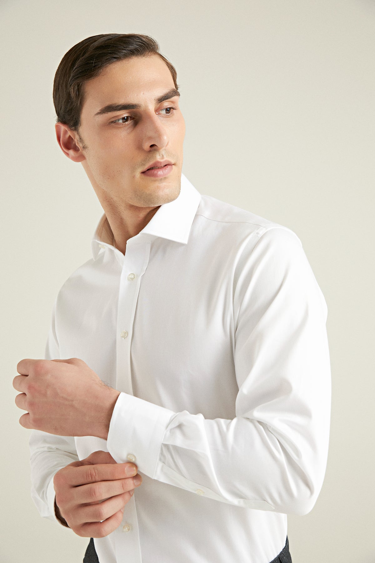 CAMASA D'S DAMAT REGULAR FIT - Alb