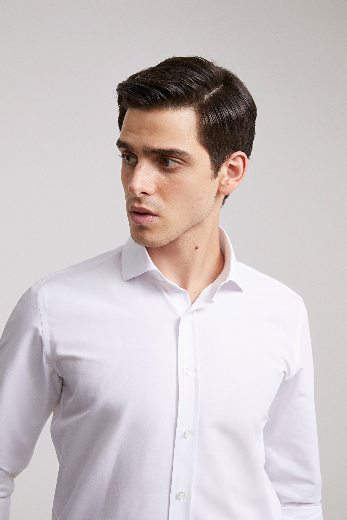 CAMASA SLIM FIT D'S DAMAT - Alb