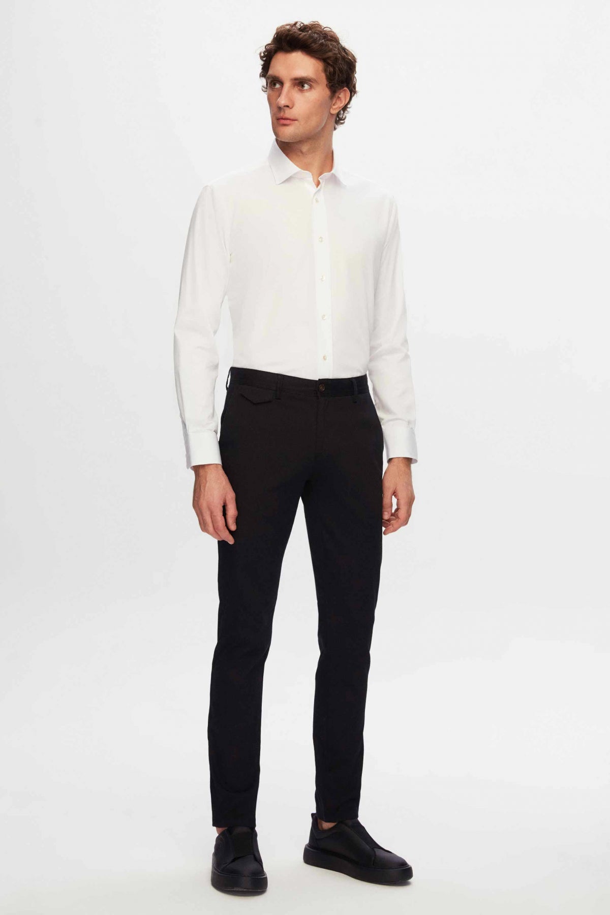 CAMASA D'S DAMAT REGULAR FIT - Alb