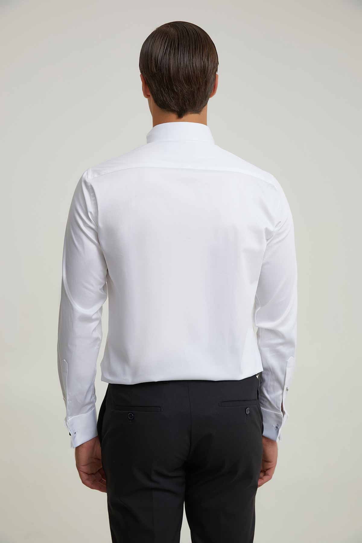 CAMASA CEREMONIE SLIM FIT D'S DAMAT - Alb