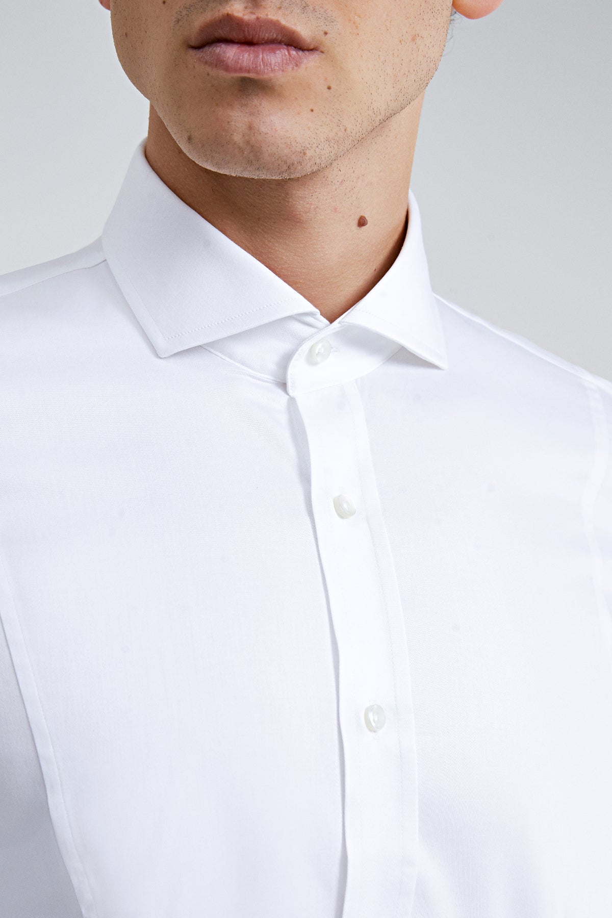 CAMASA CU BUTONI D'S DAMAT SLIM FIT - Alb