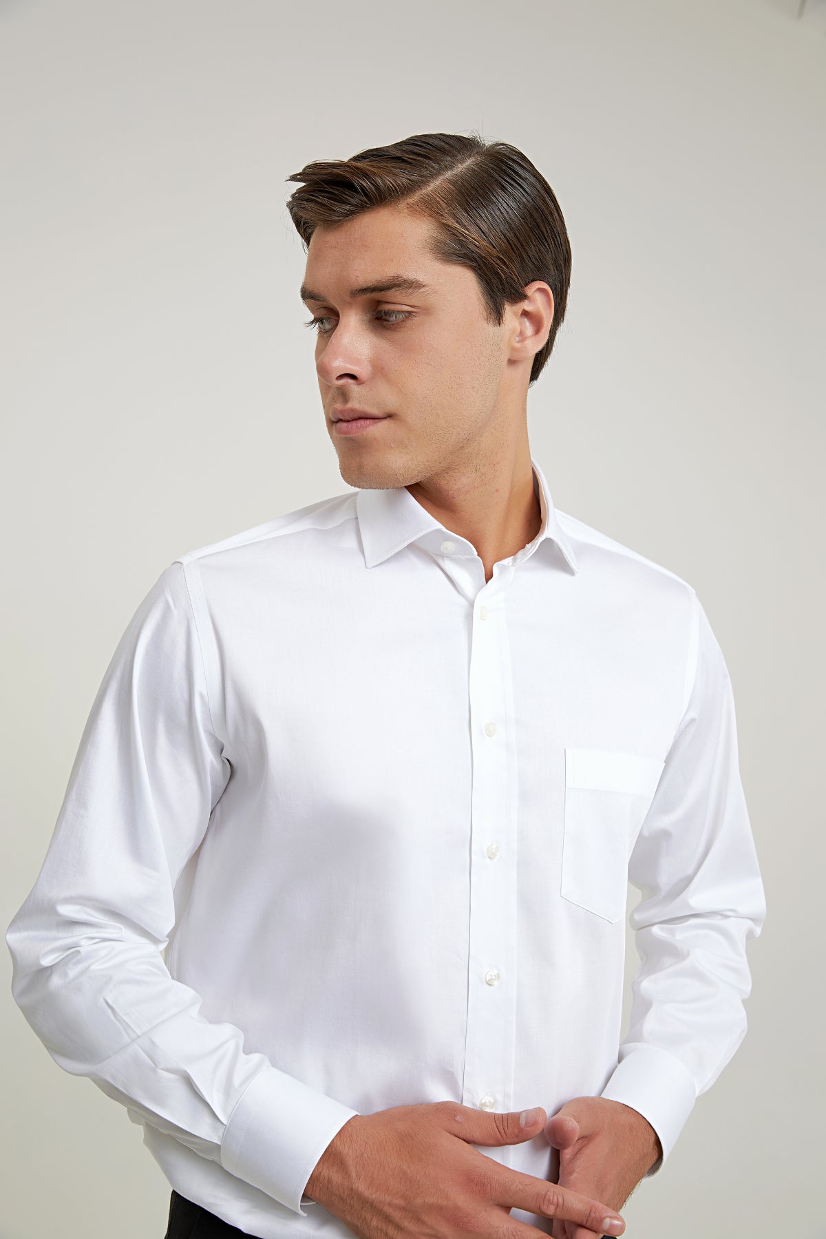 CAMASA D'S DAMAT REGULAR FIT - Alb