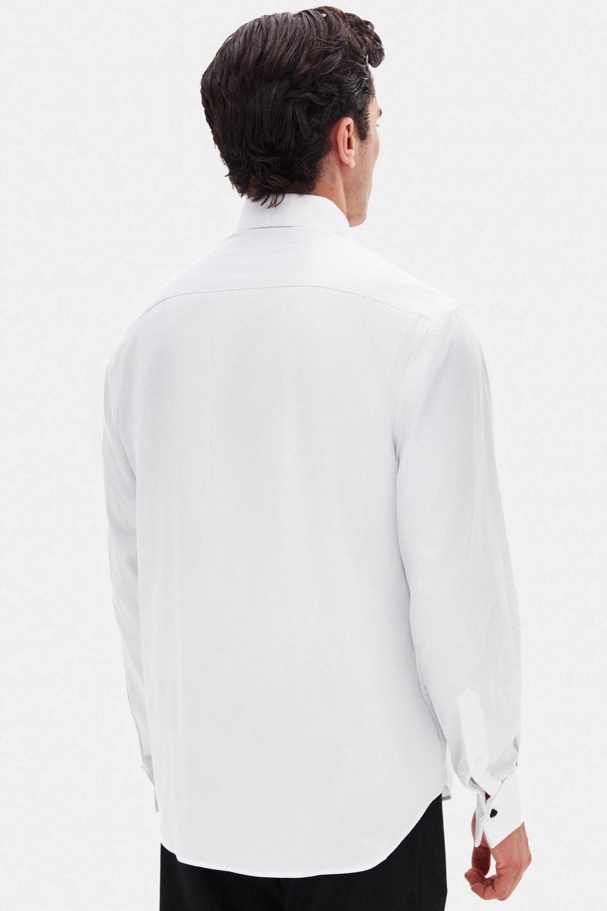 CAMASA CU BUTONI D'S DAMAT REGULAR FIT - Alb