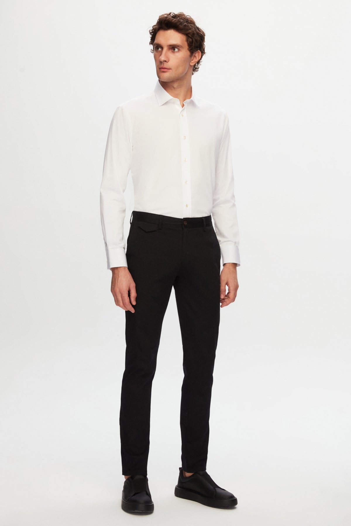 CAMASA D'S DAMAT REGULAR FIT - Alb