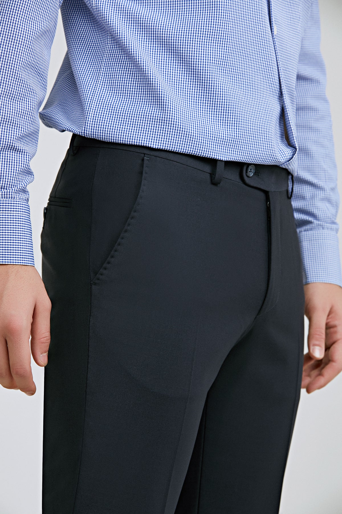 PANTALONI D'S DAMAT SLIM FIT - Bleumarin