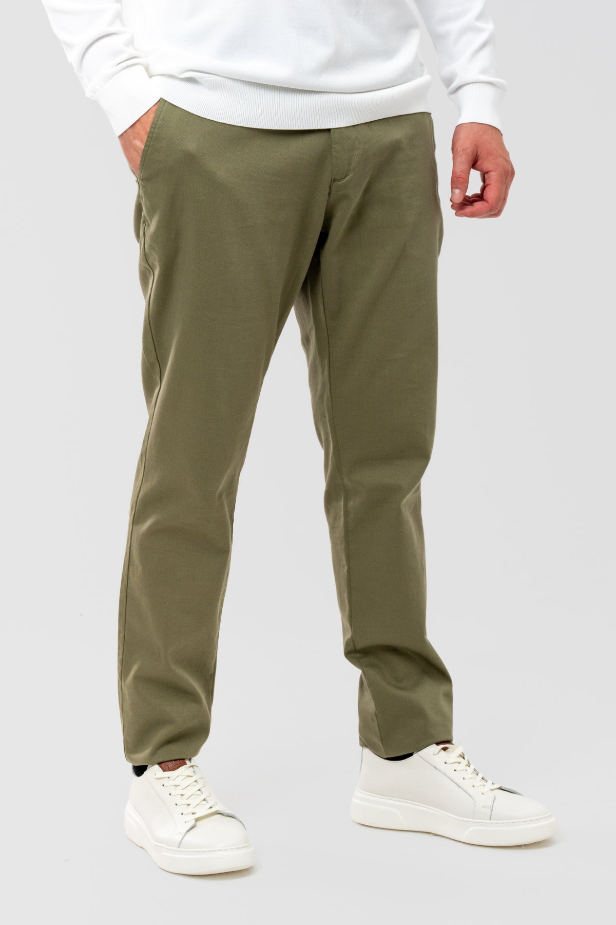 PANTALONI CHINO SLIM FIT TWN - Verde Închis