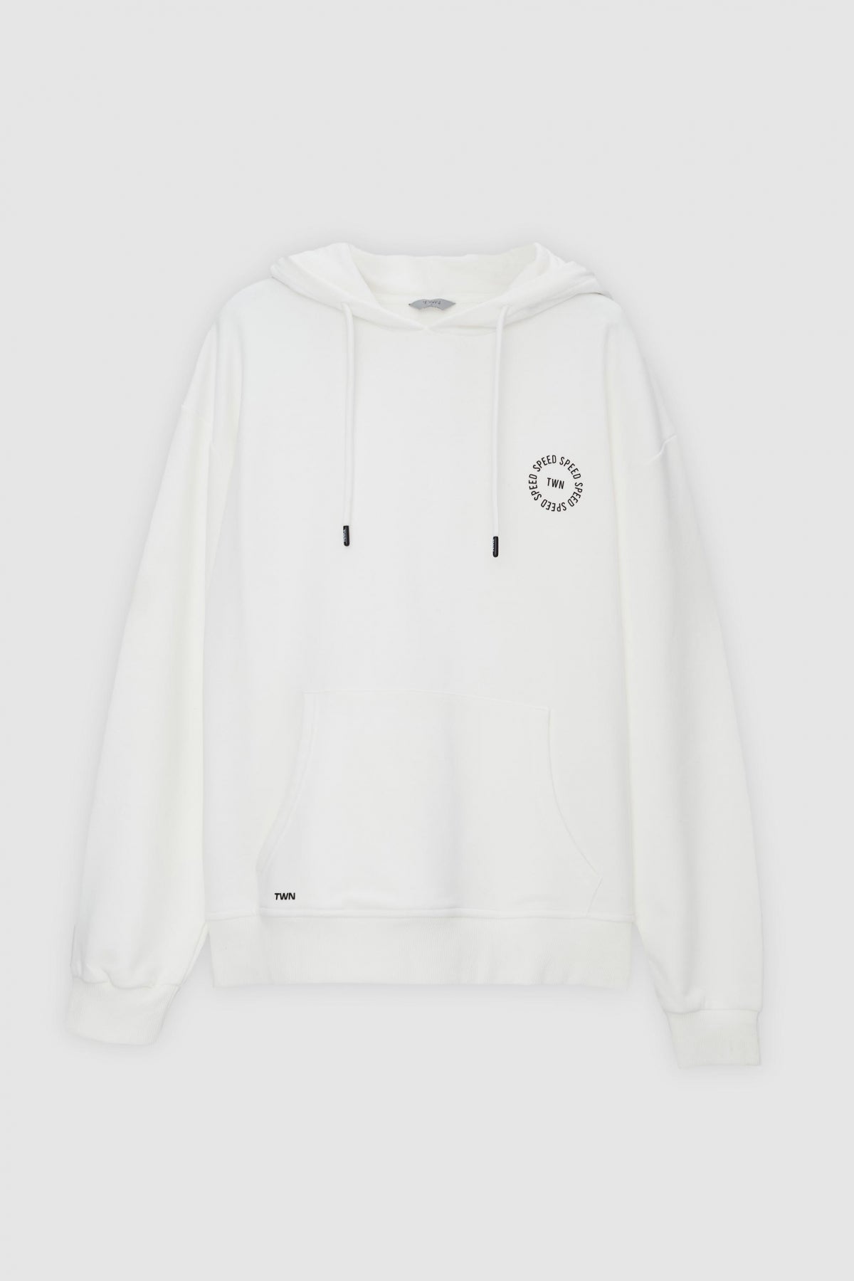 HANORAC CU GLUGA OVERSIZE TWN - Ecru