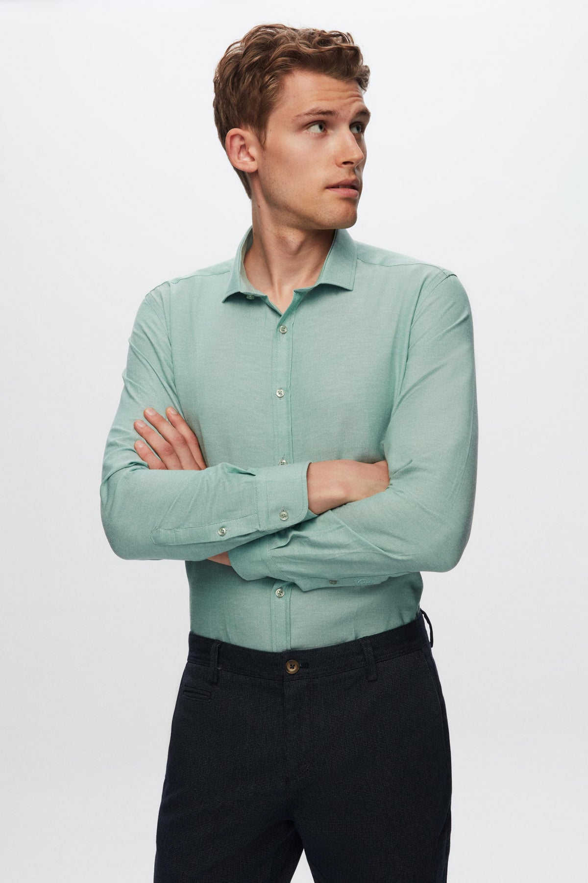 CAMASA SLIM FIT TWN - Verde