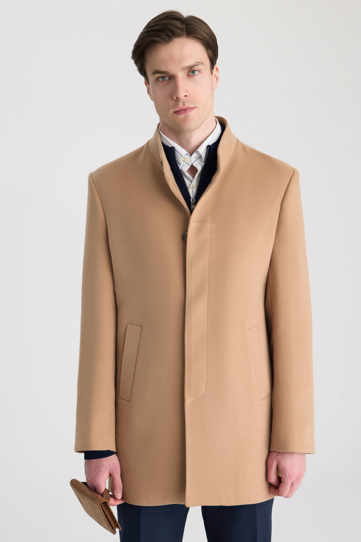 PALTON SLIM FIT TWN - Camel