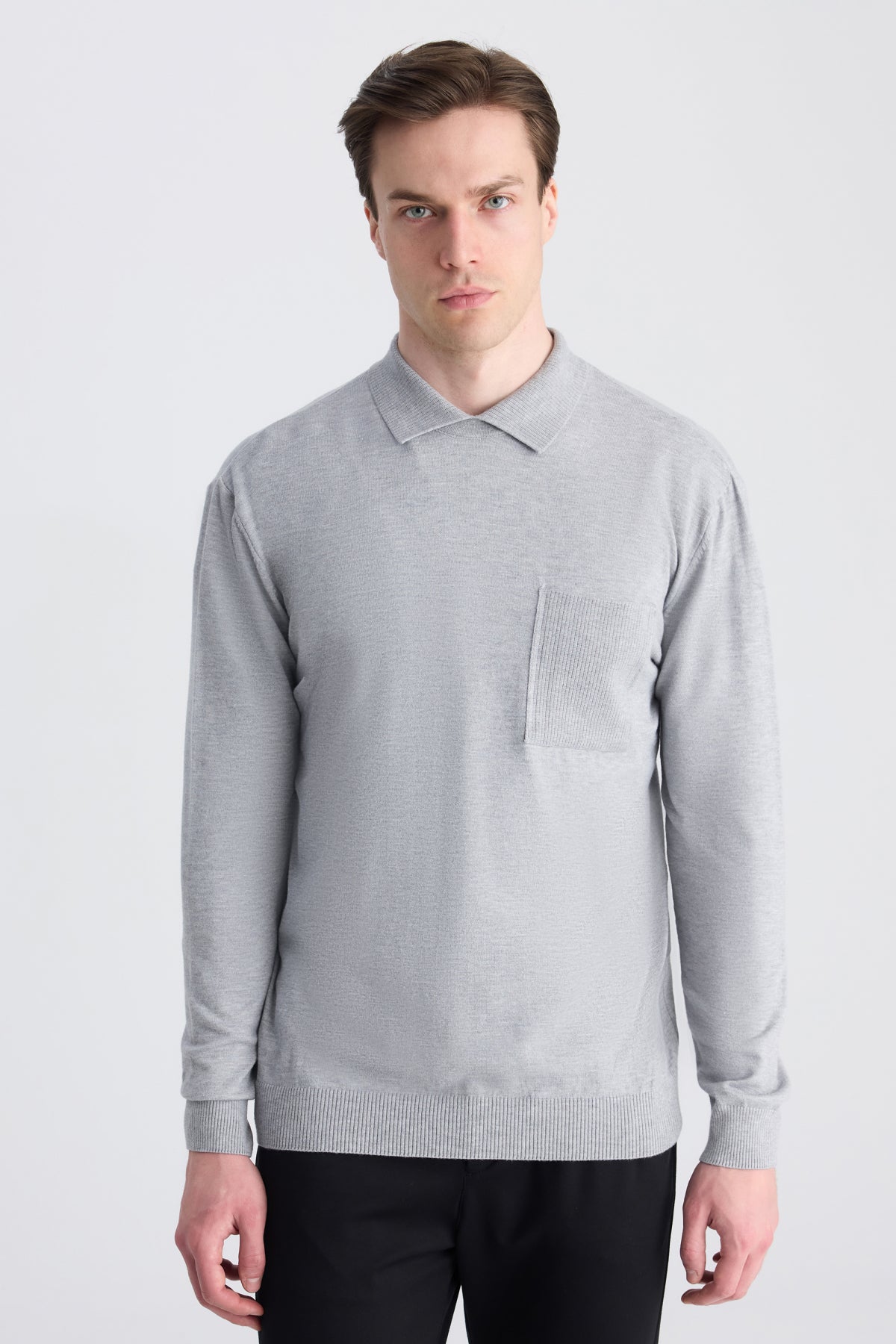 PULOVER SLIM FIT TWN - Gri