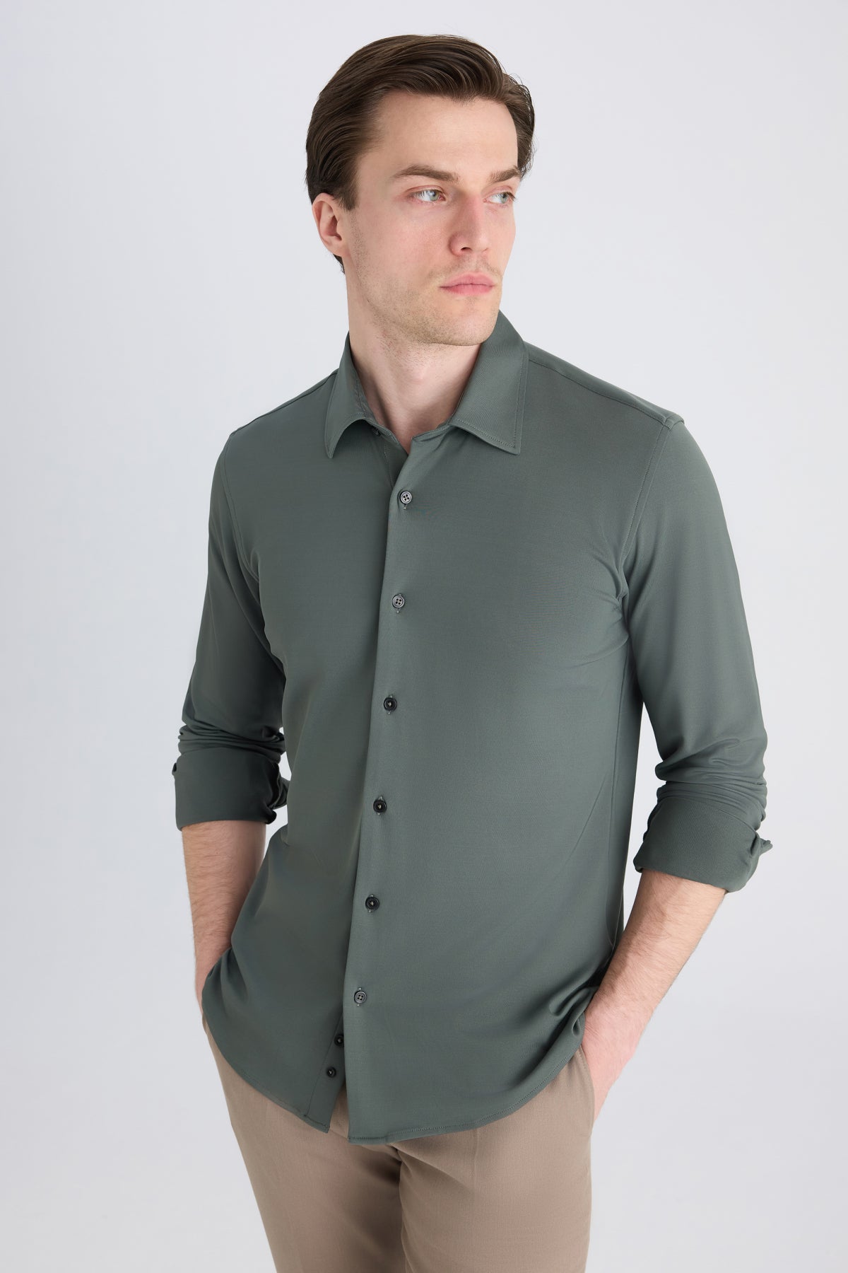 CAMASA SLIM FIT TWN - Kaki