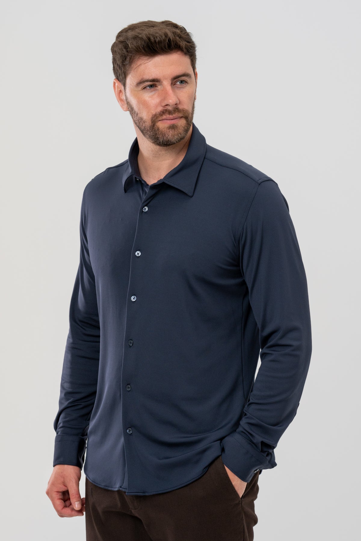 CAMASA SLIM FIT TWN - Bleumarin