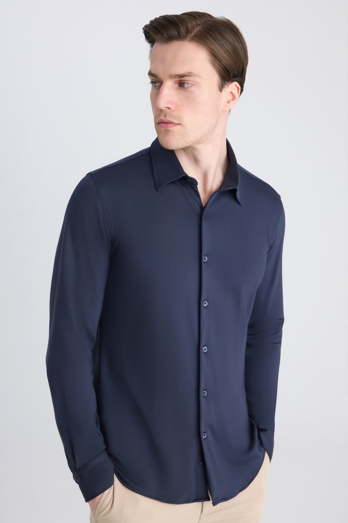 CAMASA SLIM FIT TWN - Bleumarin