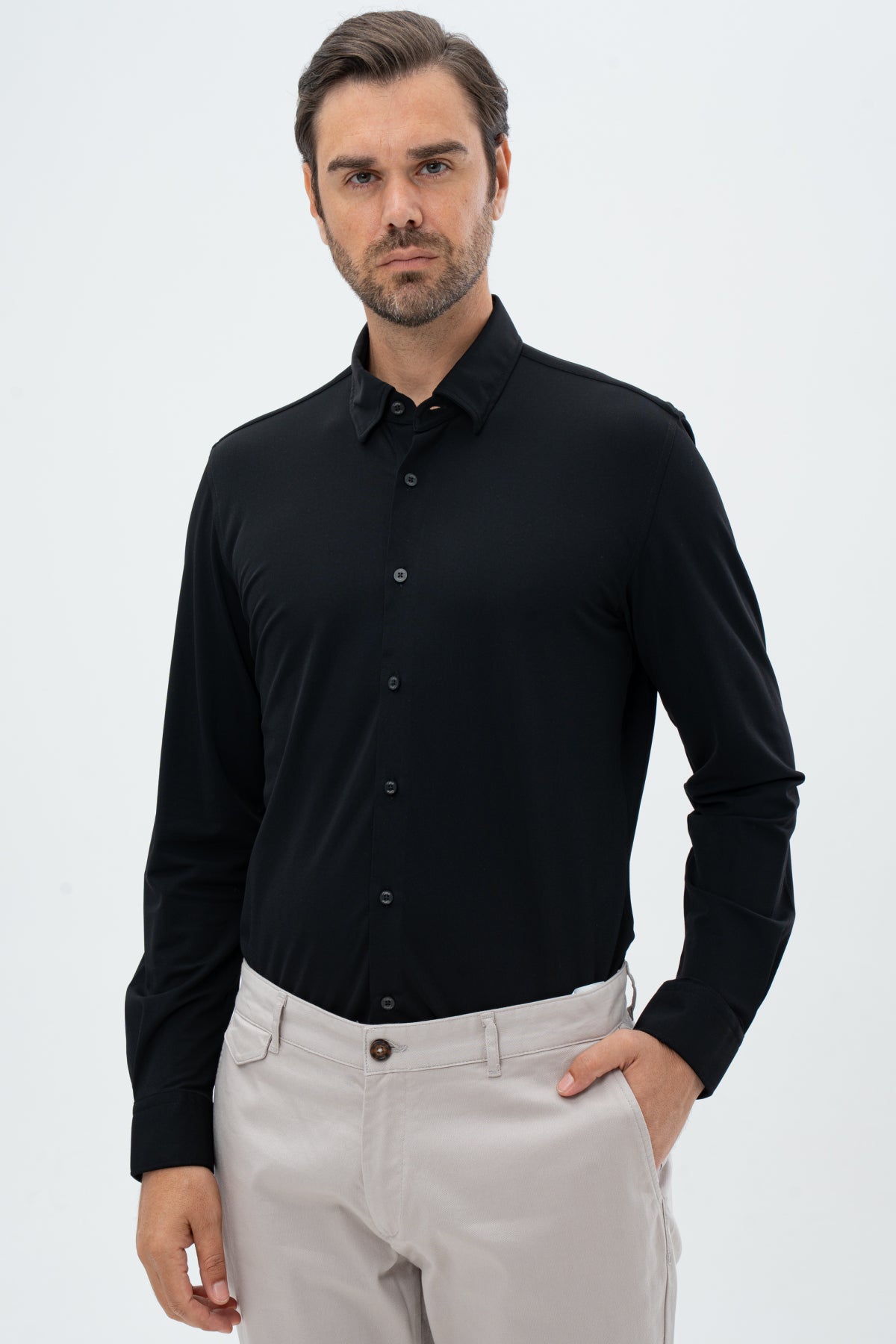 CAMASA SLIM FIT TWN - Negru