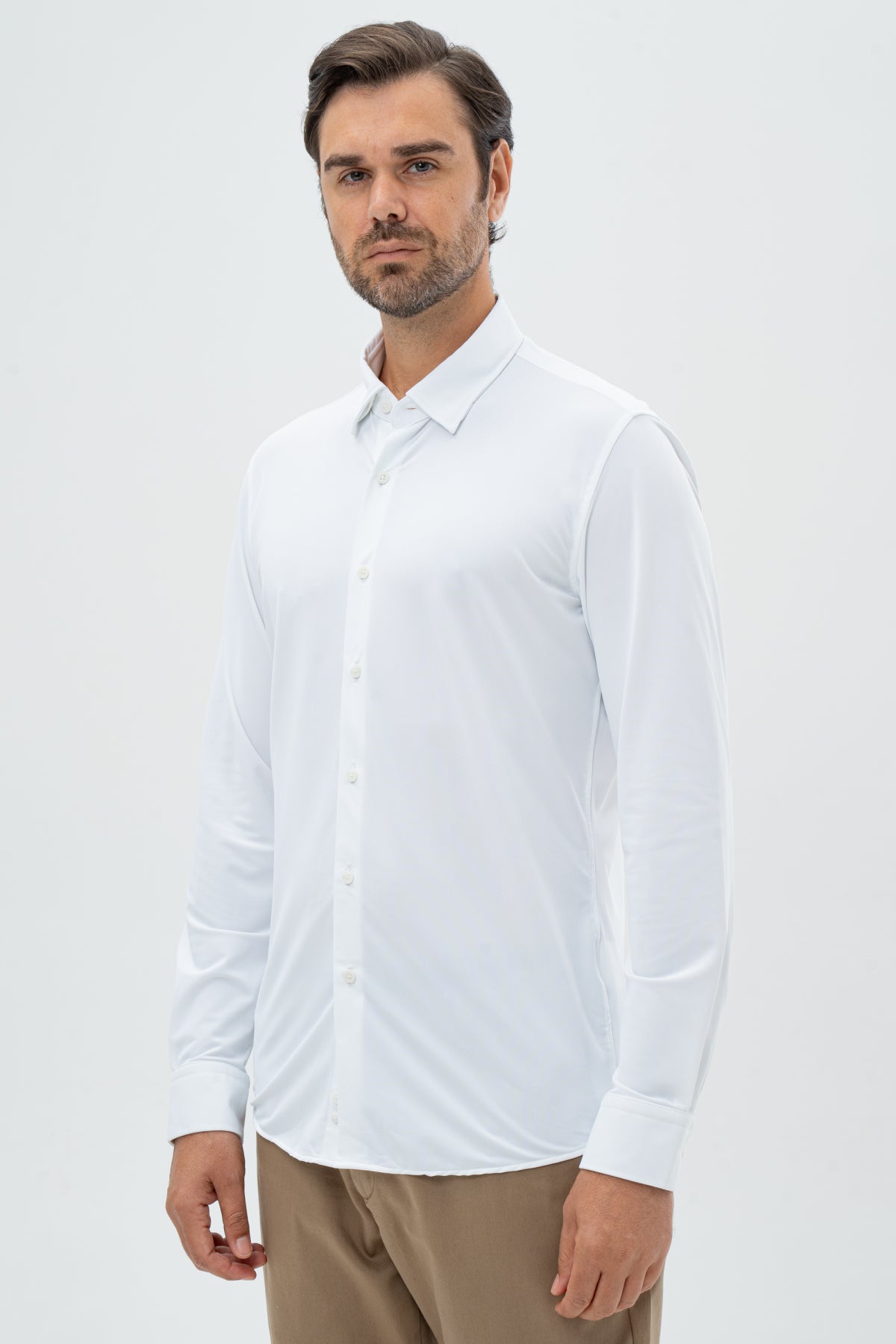 CAMASA SLIM FIT TWN - Alb