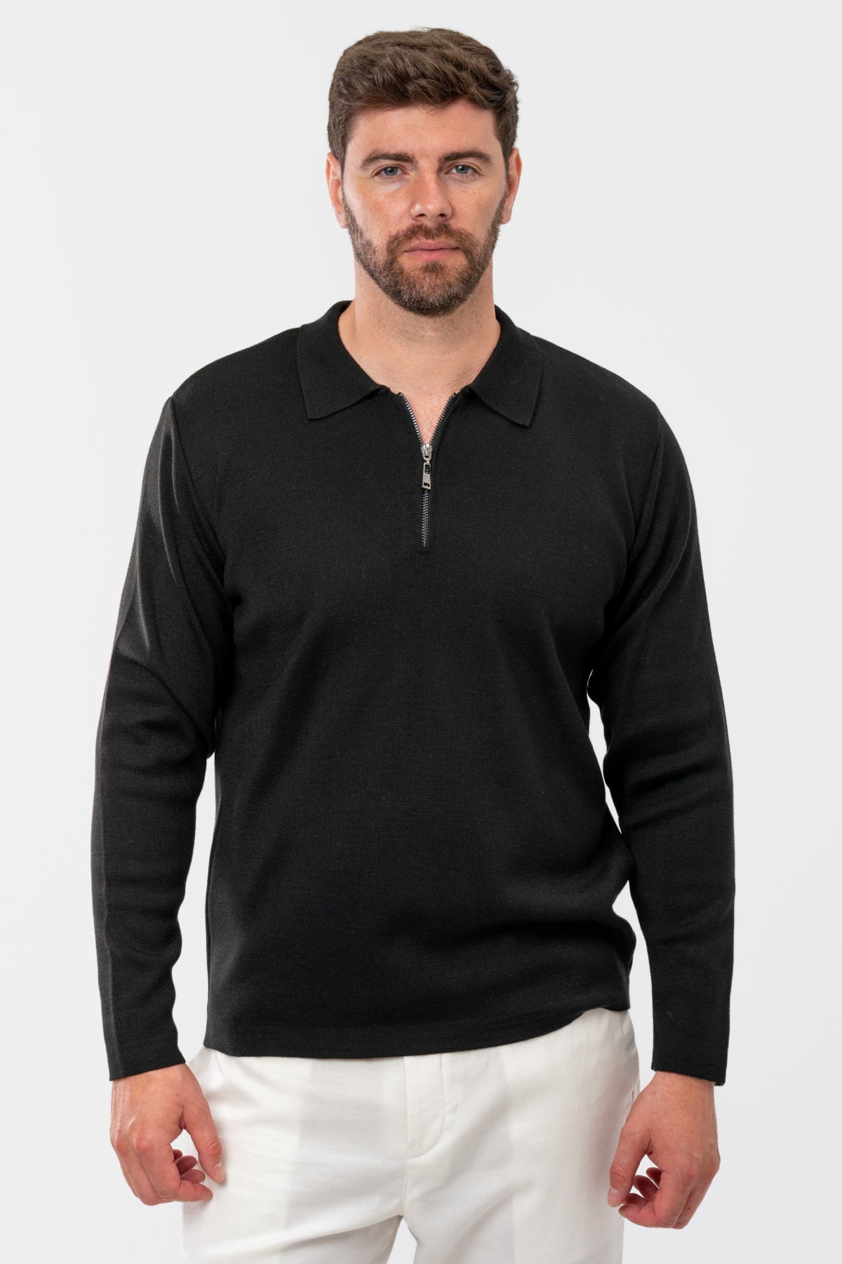 PULOVER SLIM FIT TWN - Negru