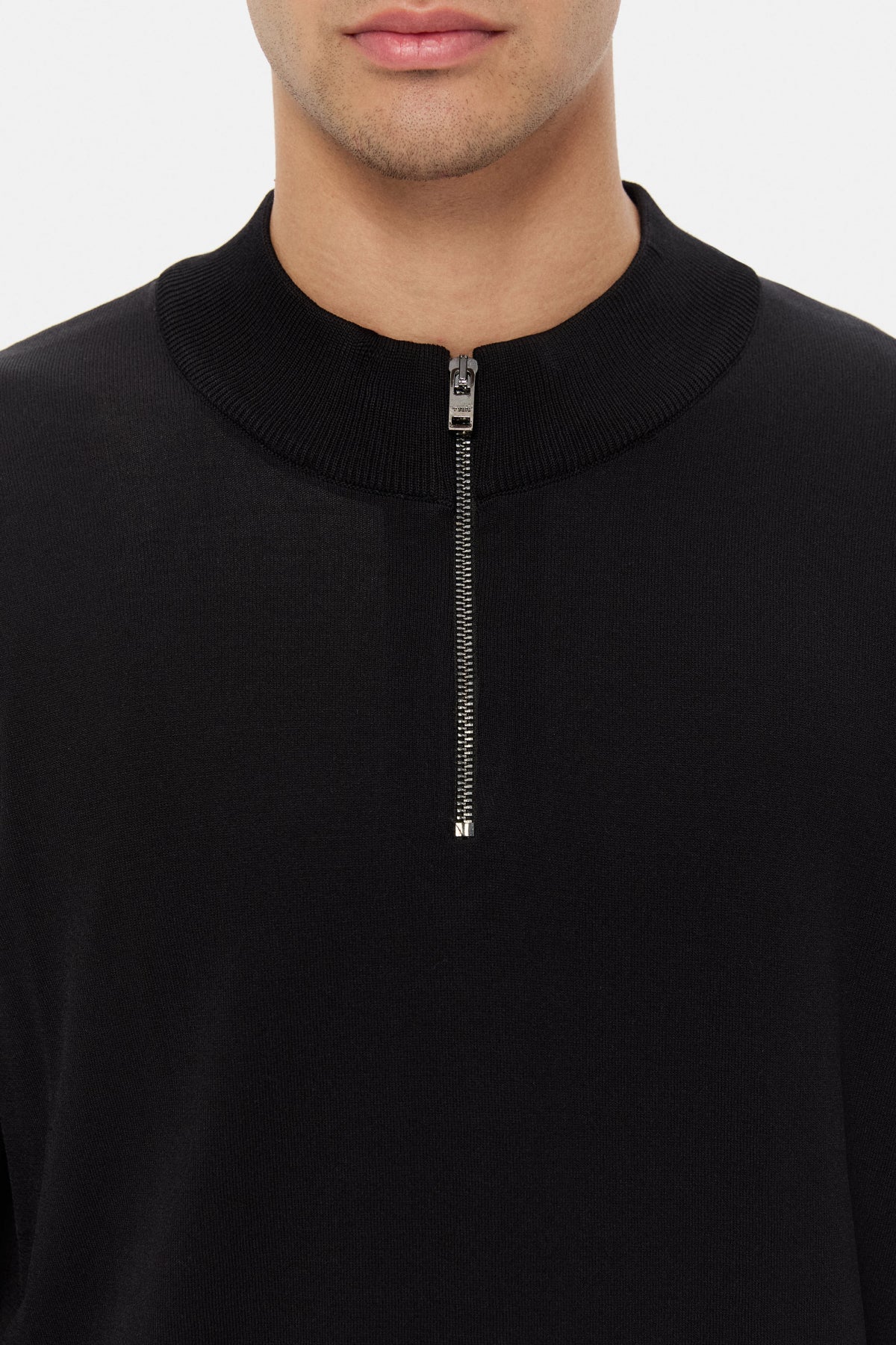 PULOVER SLIM FIT TWN - Negru